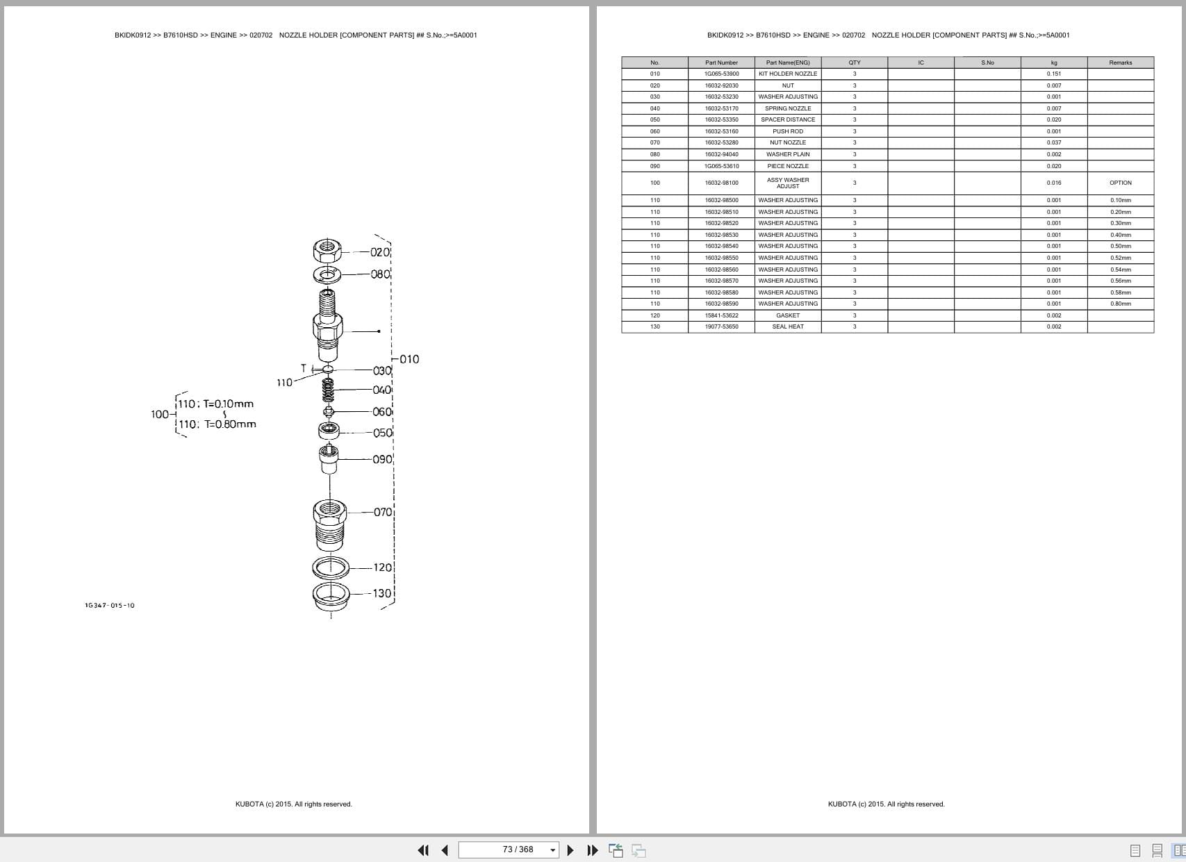 Kubota Tractor B7610HSD Australia Parts Catalog (2)