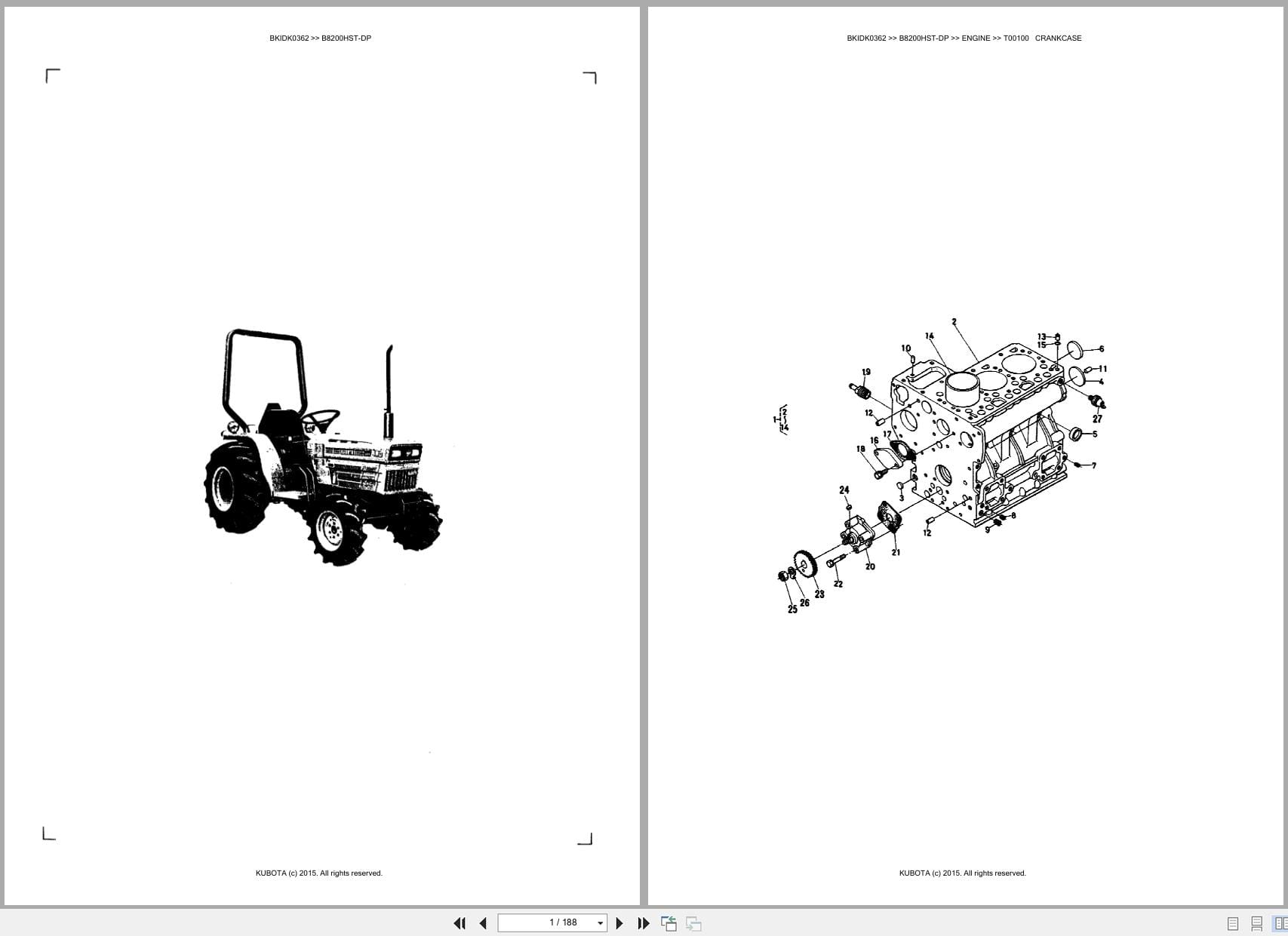 Kubota Tractor B8200HST DP Australia Parts Catalog (1)