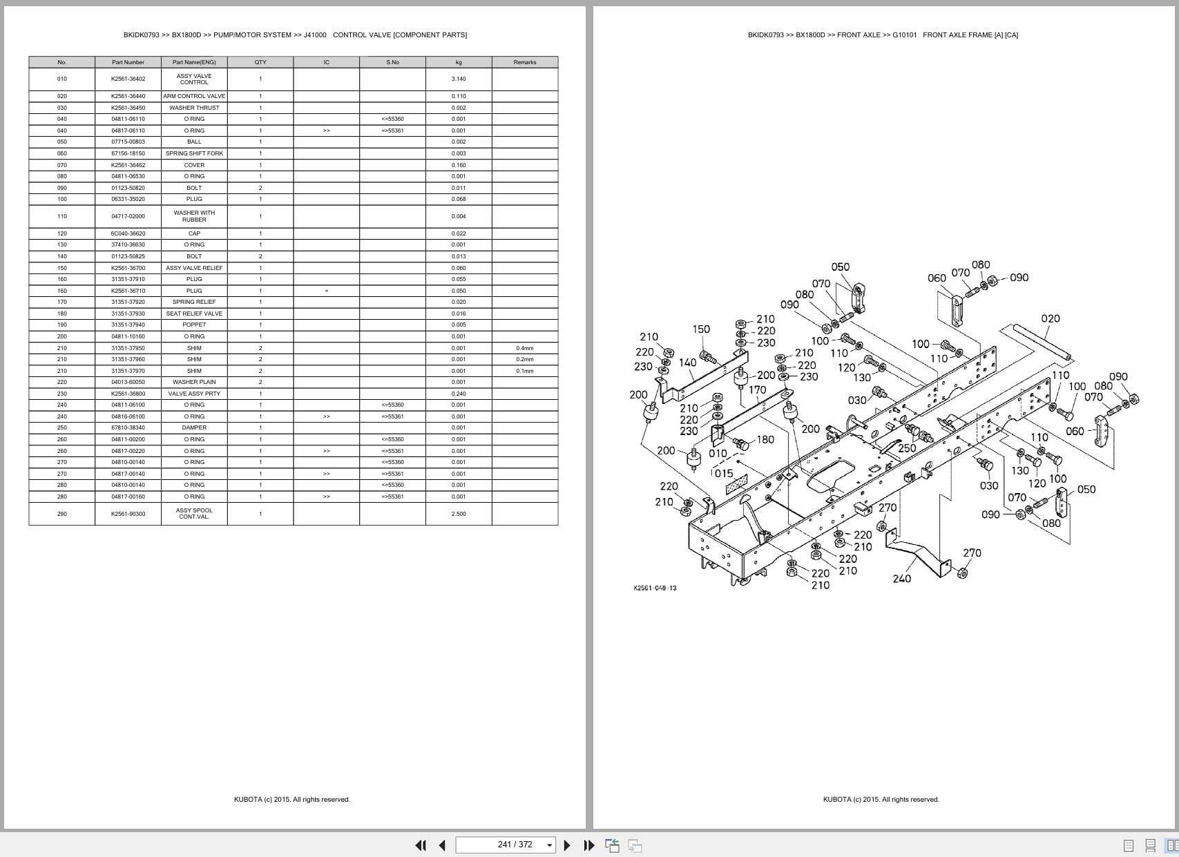 Kubota Tractor BX1800D Australia Parts Catalog (2)