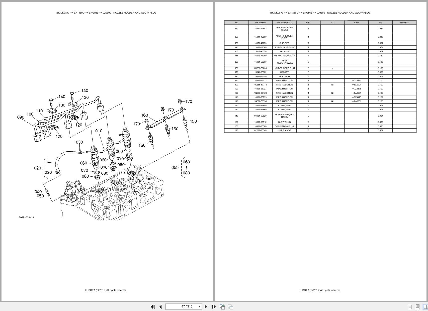 Kubota Tractor BX1850D Australia Parts Catalog (2)