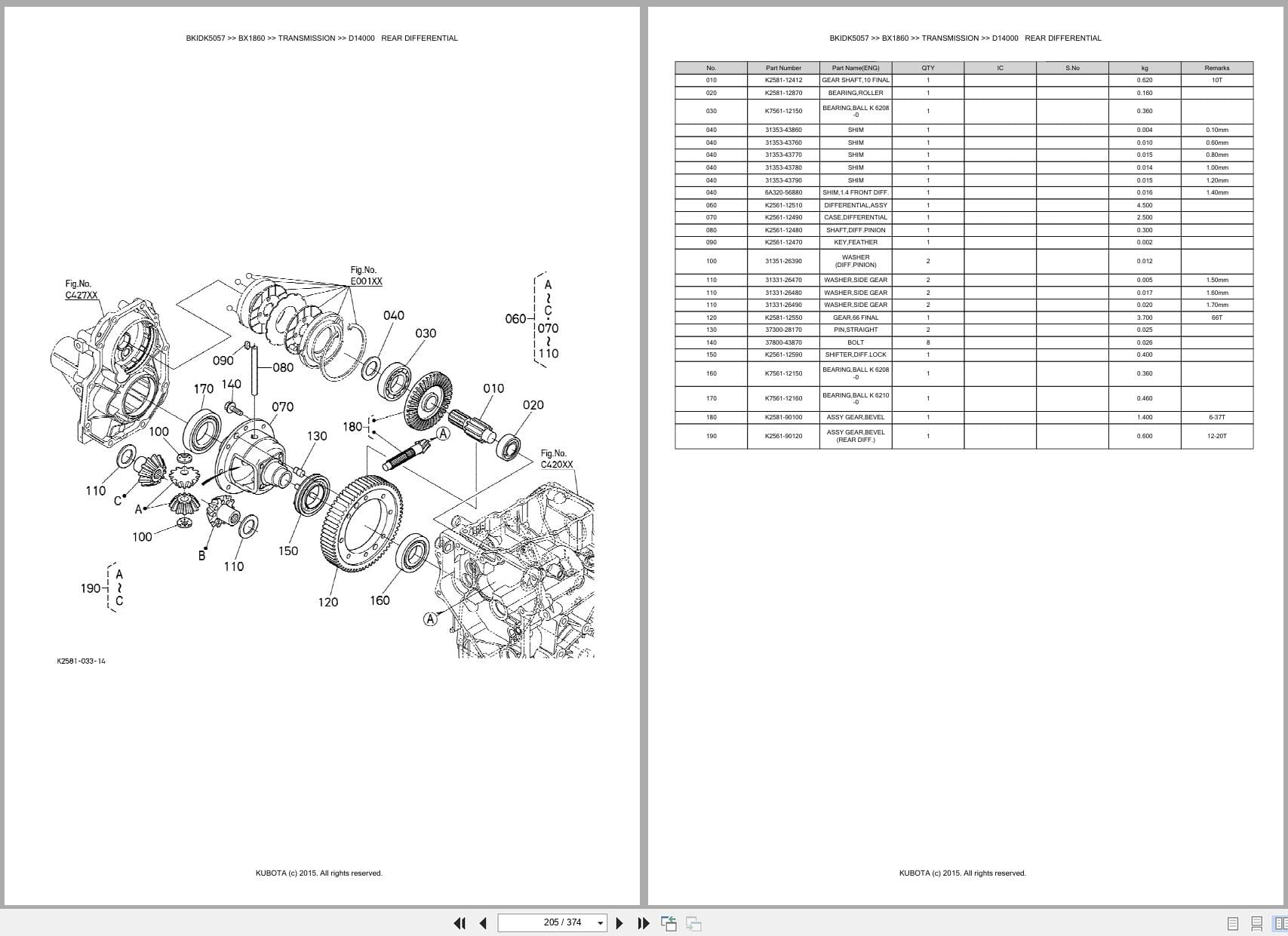 Kubota Tractor BX1860 Australia Parts Catalog (2)