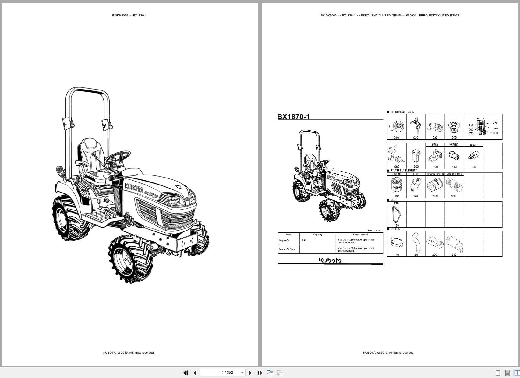 Kubota Tractor BX1870 1 Australia Parts Catalog (1)