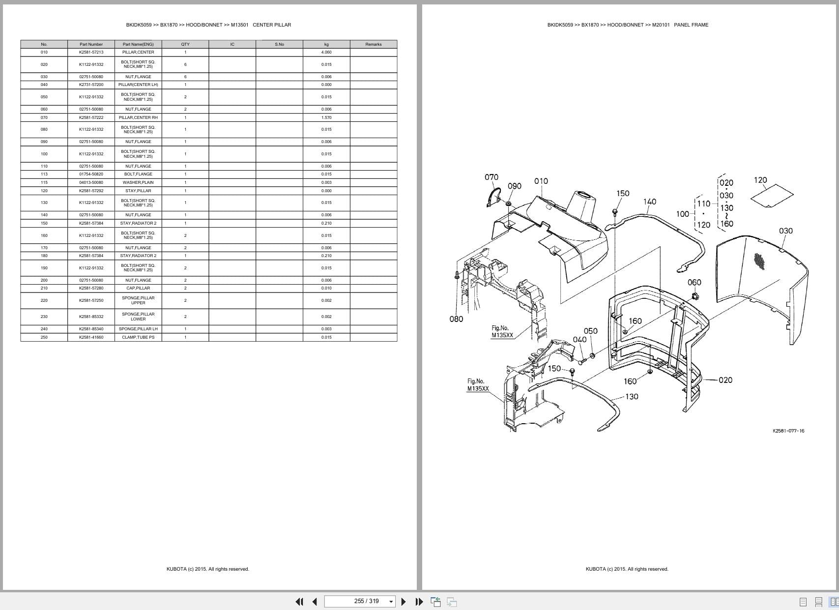 Kubota Tractor BX1870 Australia Parts Catalog (2)