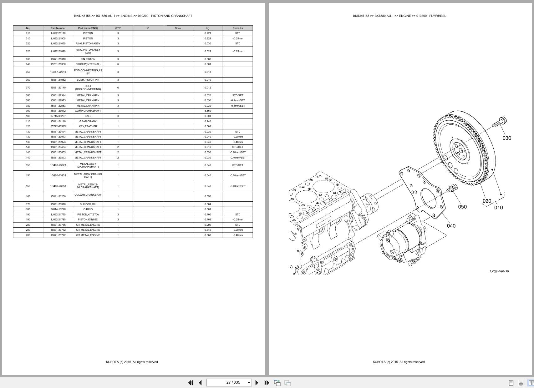 Kubota Tractor BX1880 AU 1 Australia Parts Catalog (2)