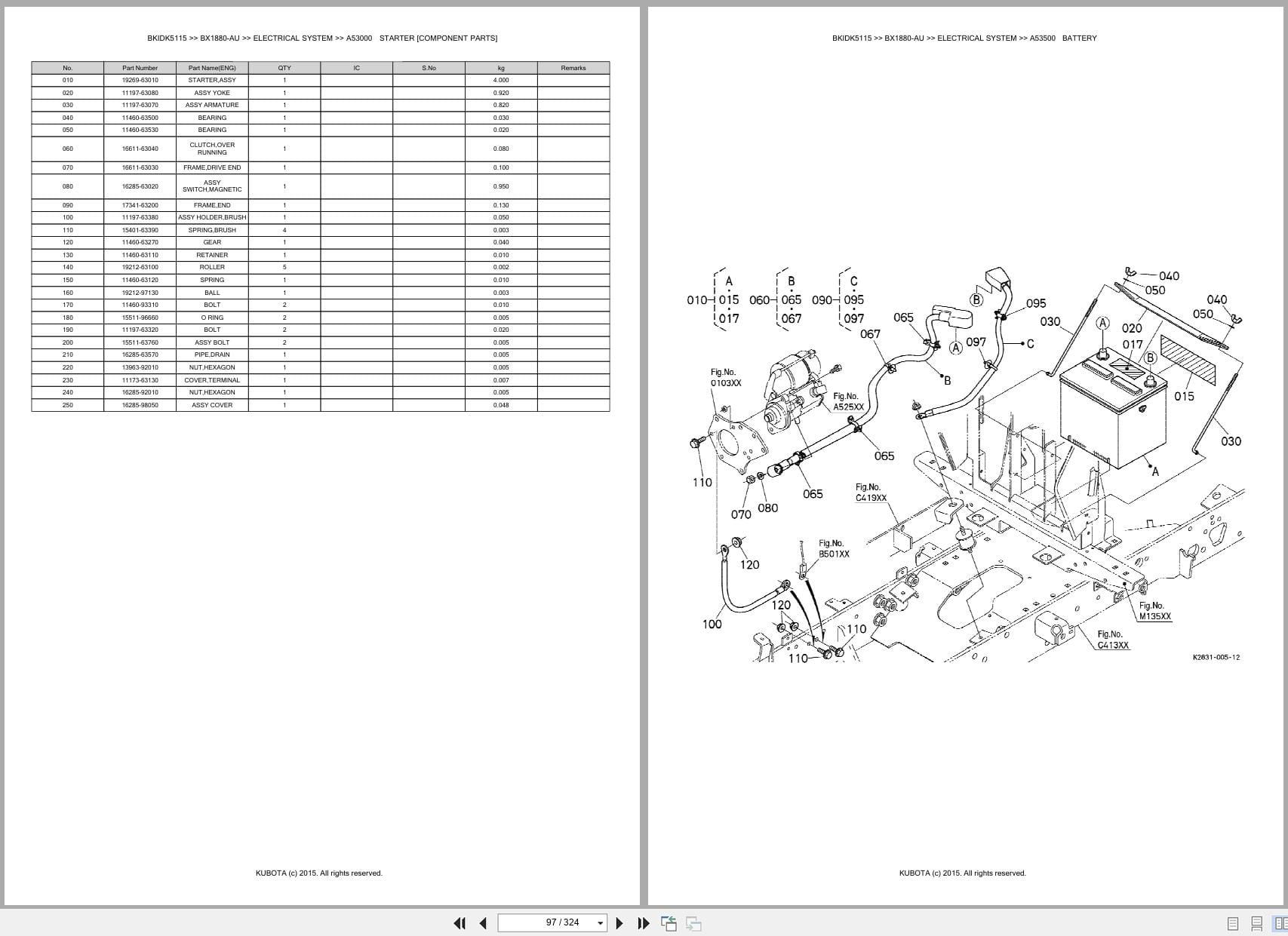 Kubota Tractor BX1880 AU Australia Parts Catalog (2)
