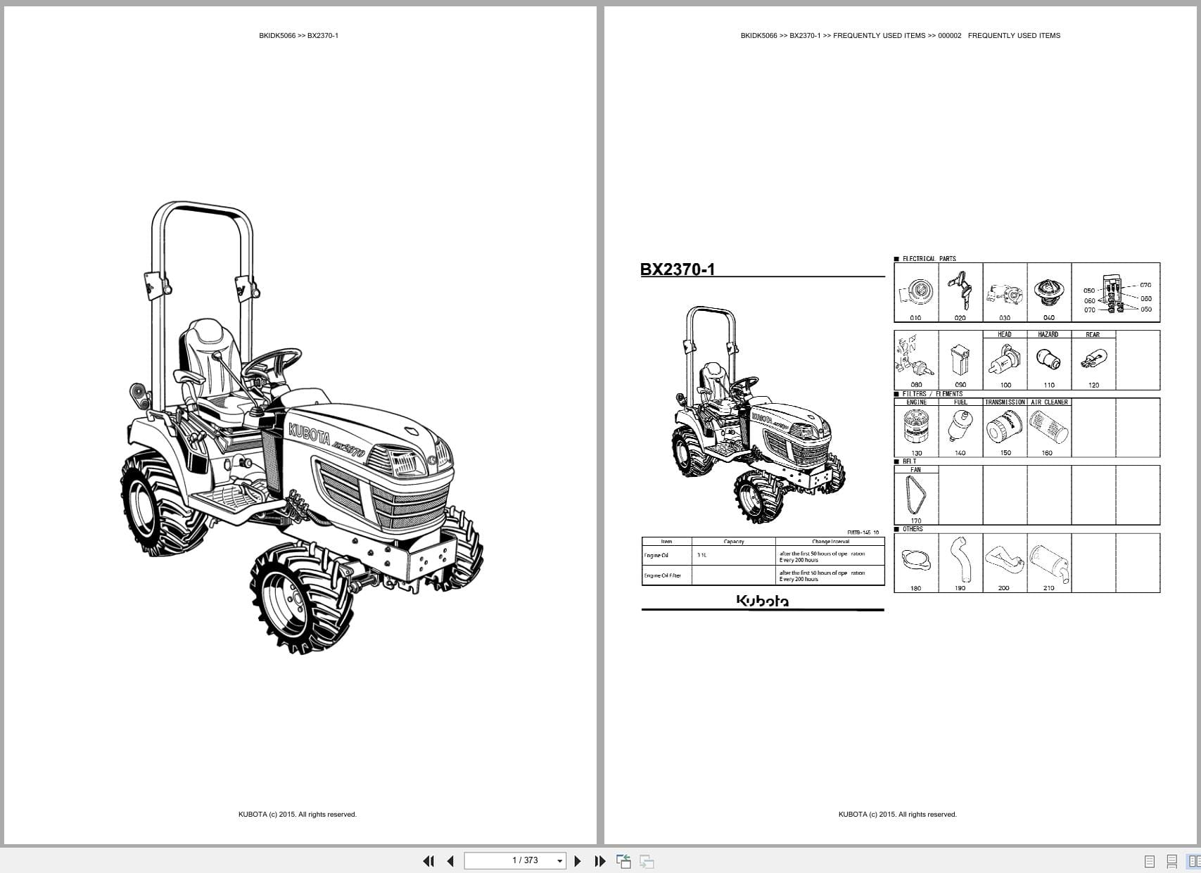 Kubota Tractor BX2370 1 Australia Parts Catalog (1)