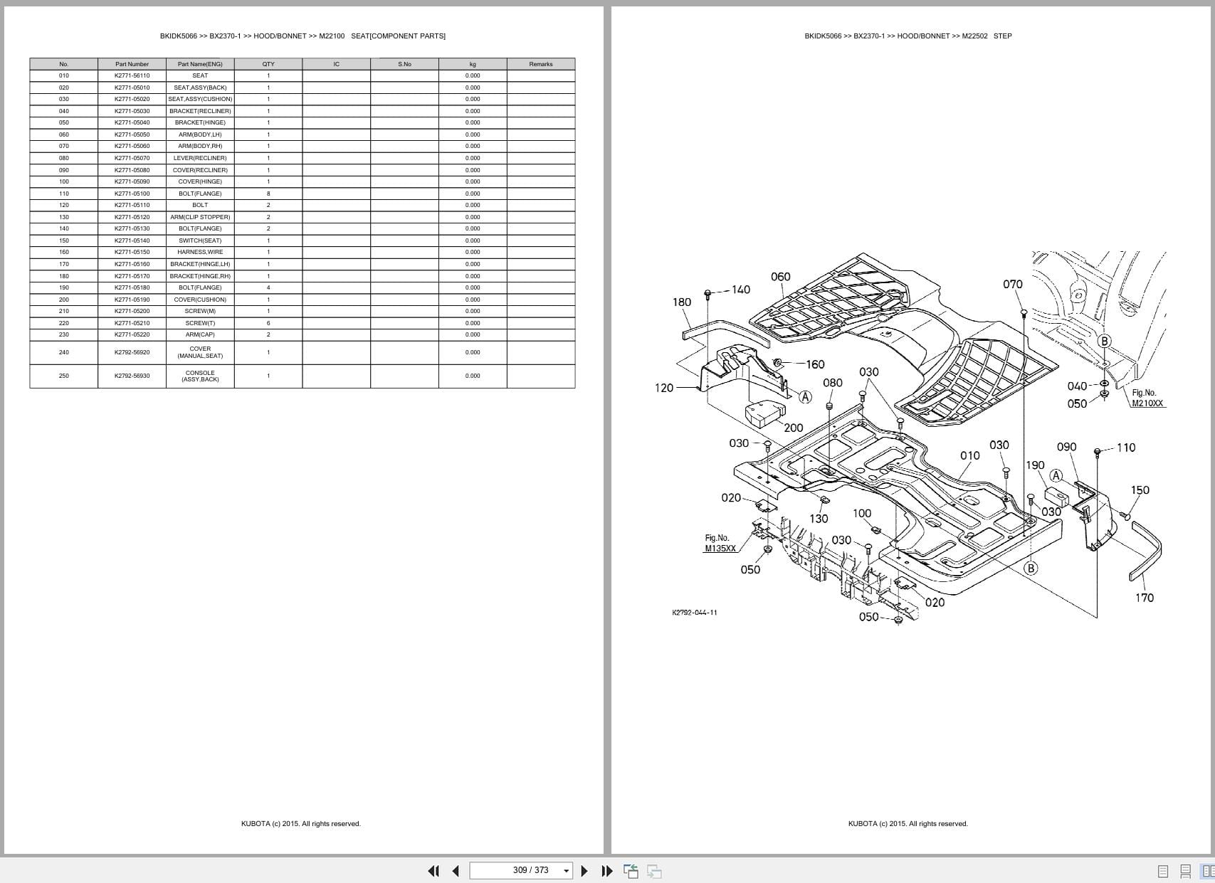 Kubota Tractor BX2370 1 Australia Parts Catalog (2)