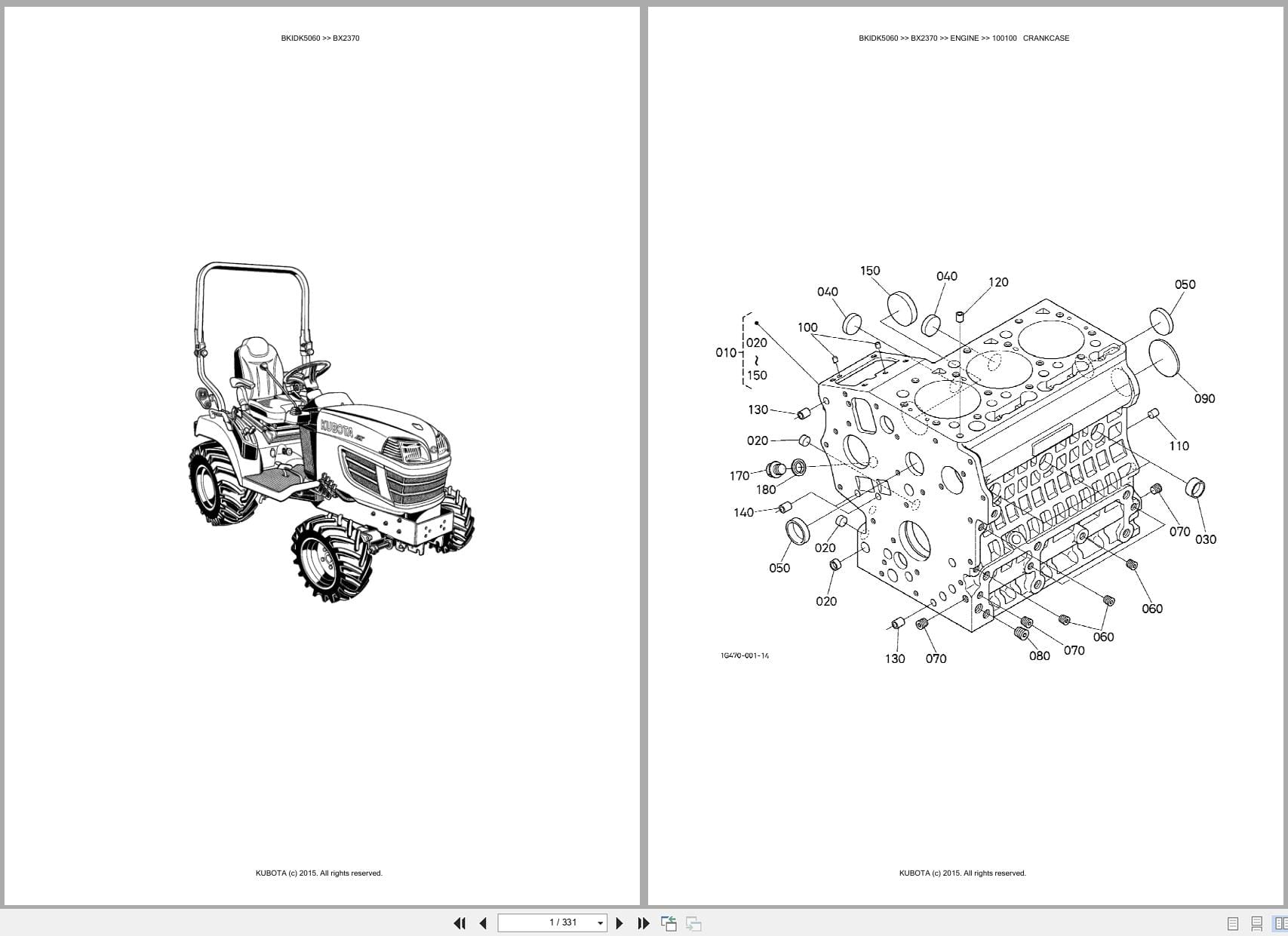 Kubota Tractor BX2370 Australia Parts Catalog (1)