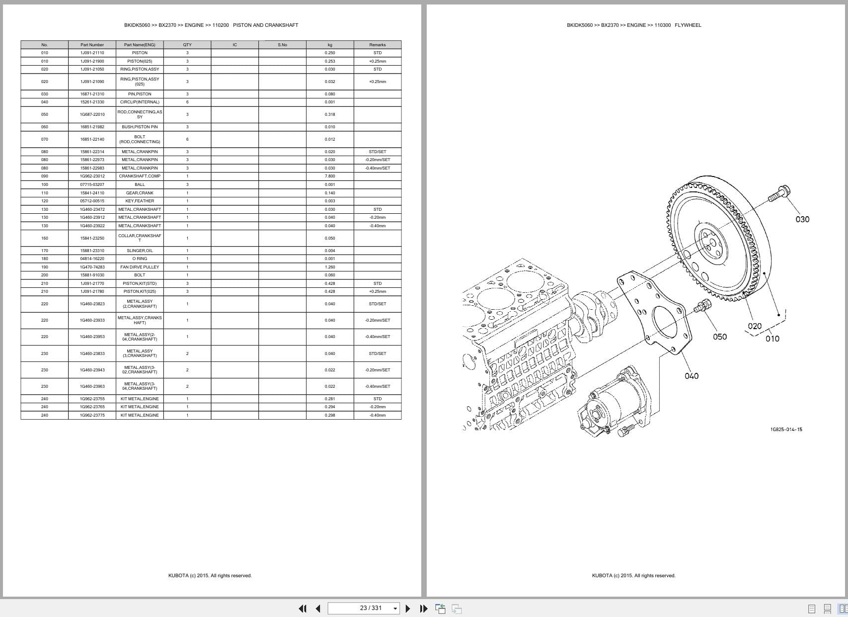 Kubota Tractor BX2370 Australia Parts Catalog (2)