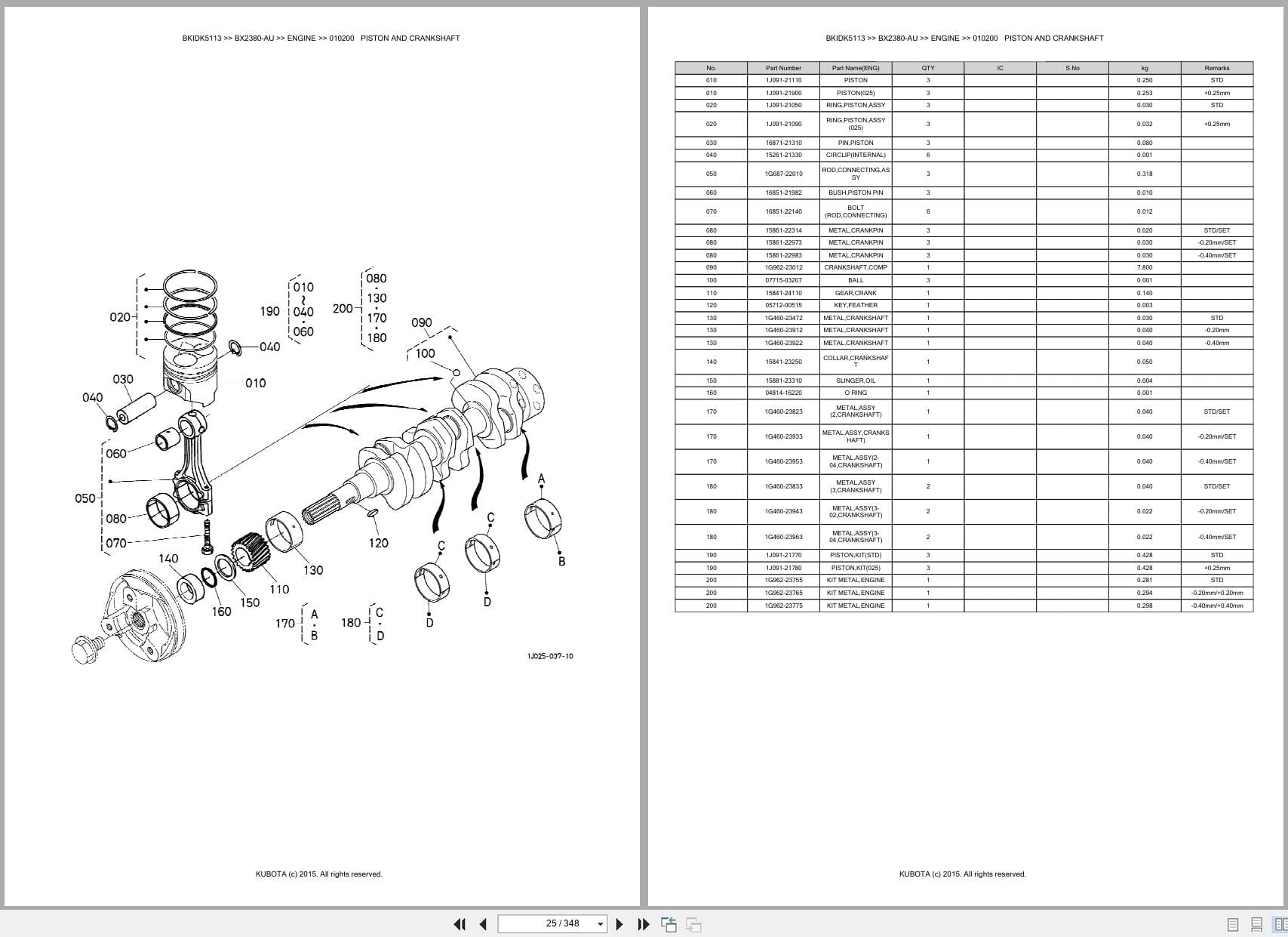 Kubota Tractor BX2380 AU Australia Parts Catalog (2)