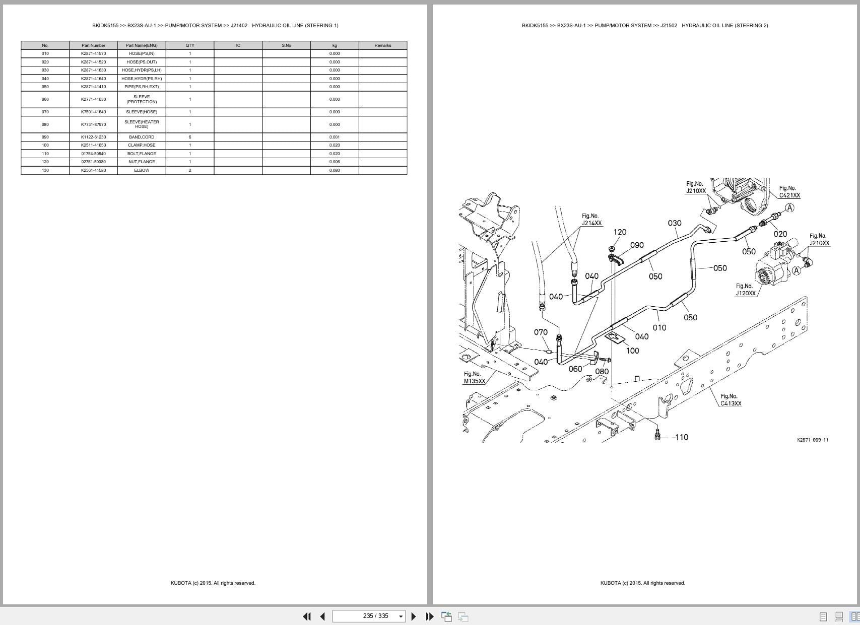 Kubota Tractor BX23S AU 1 Australia Parts Catalog (2)
