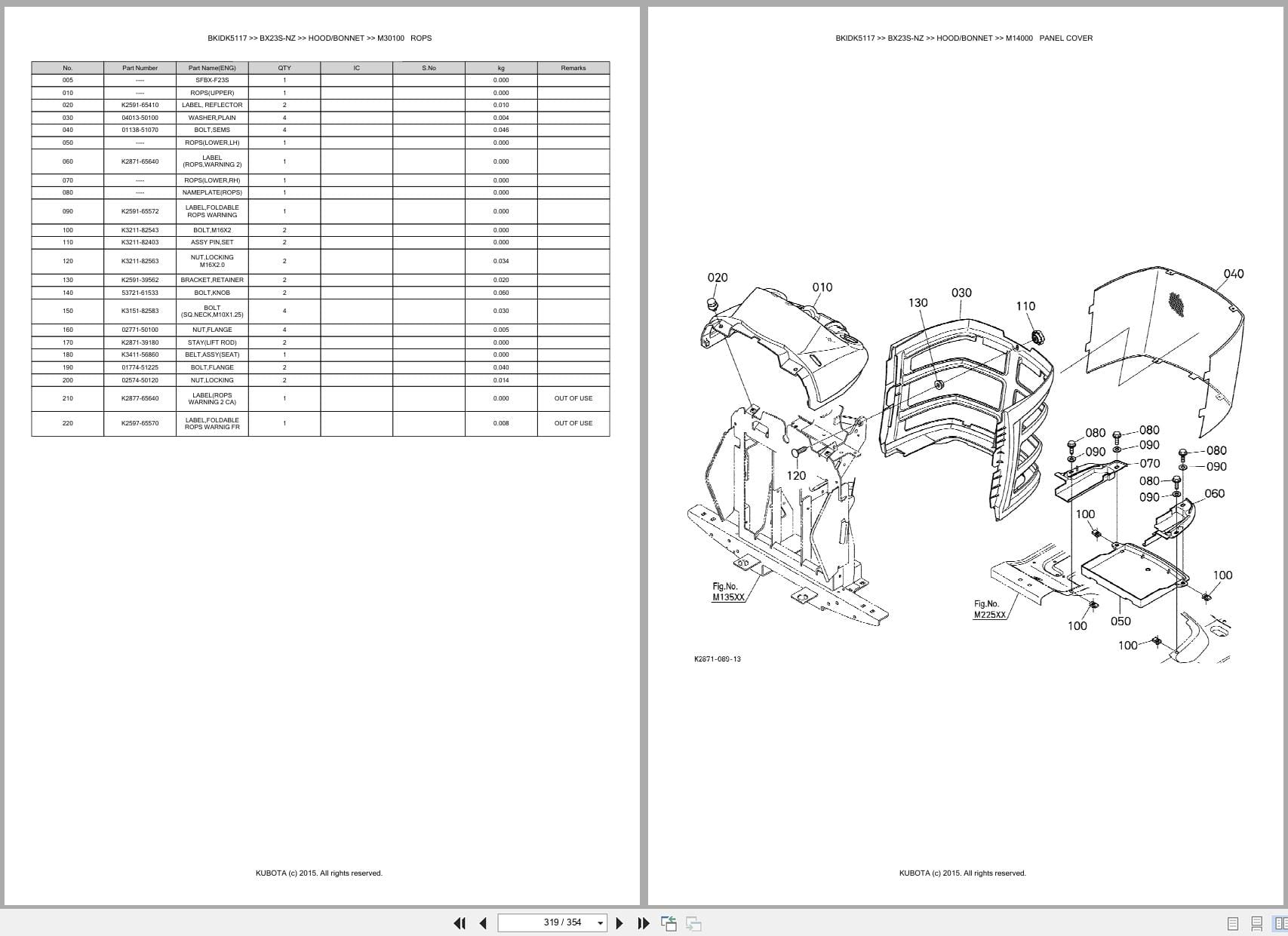 Kubota Tractor BX23S NZ Australia Parts Catalog (2)