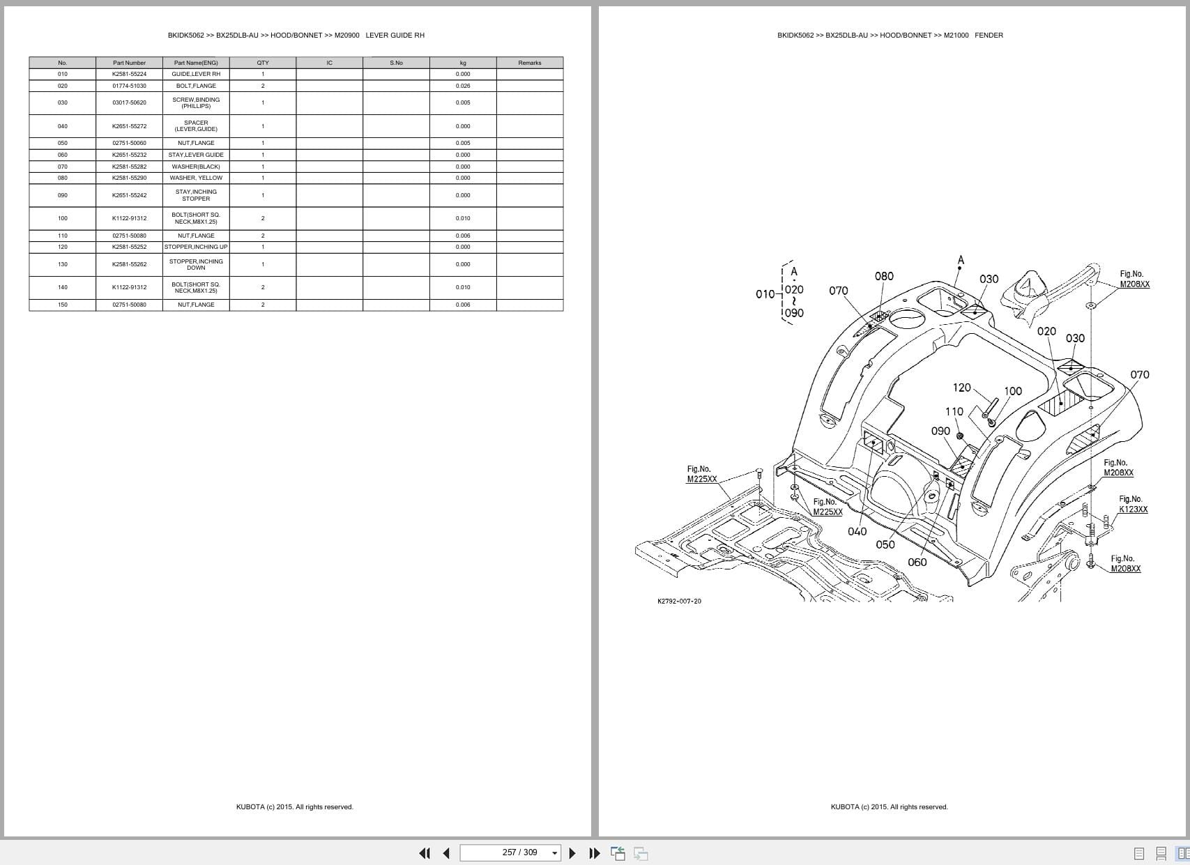 Kubota Tractor BX25DLB AU Australia Parts Catalog (2)