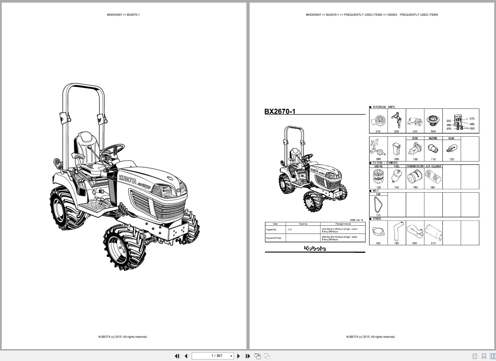 Kubota Tractor BX2670 1 Australia Parts Catalog (1)