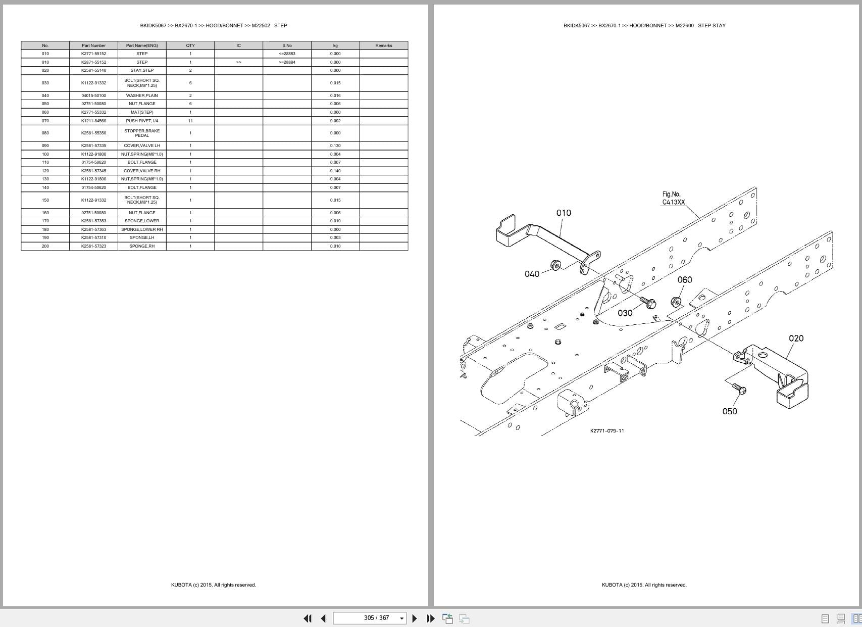 Kubota Tractor BX2670 1 Australia Parts Catalog (2)