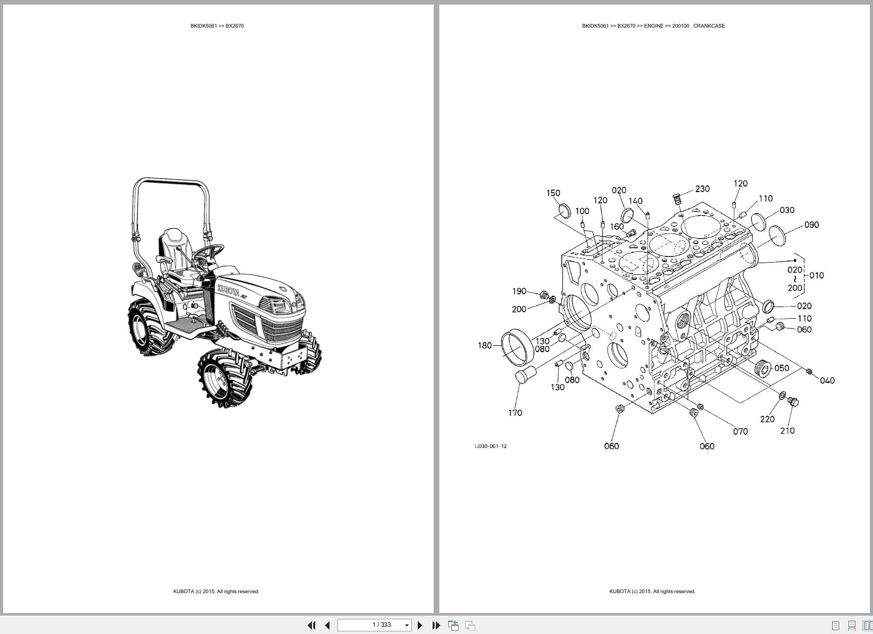 Kubota Tractor BX2670 Australia Parts Catalog (1)