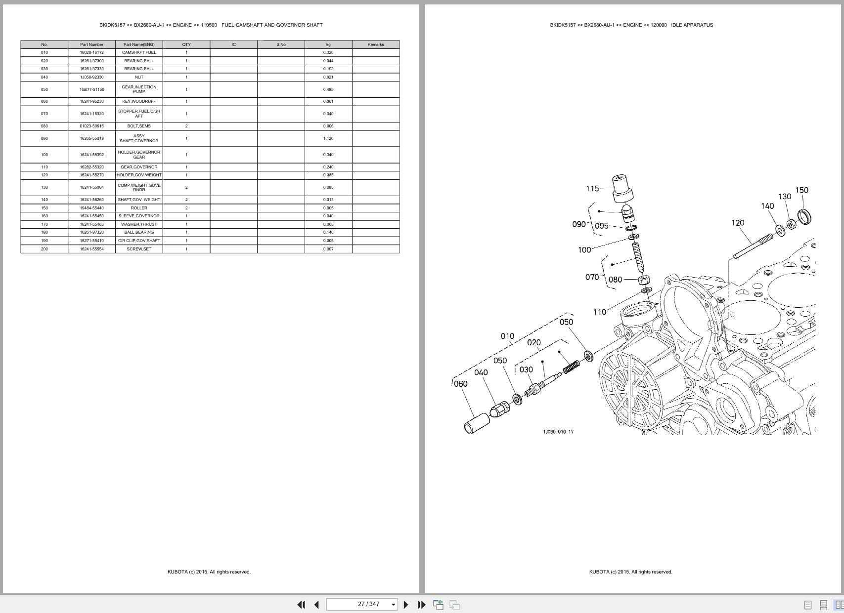 Kubota Tractor BX2680 AU 1 Australia Parts Catalog (2)