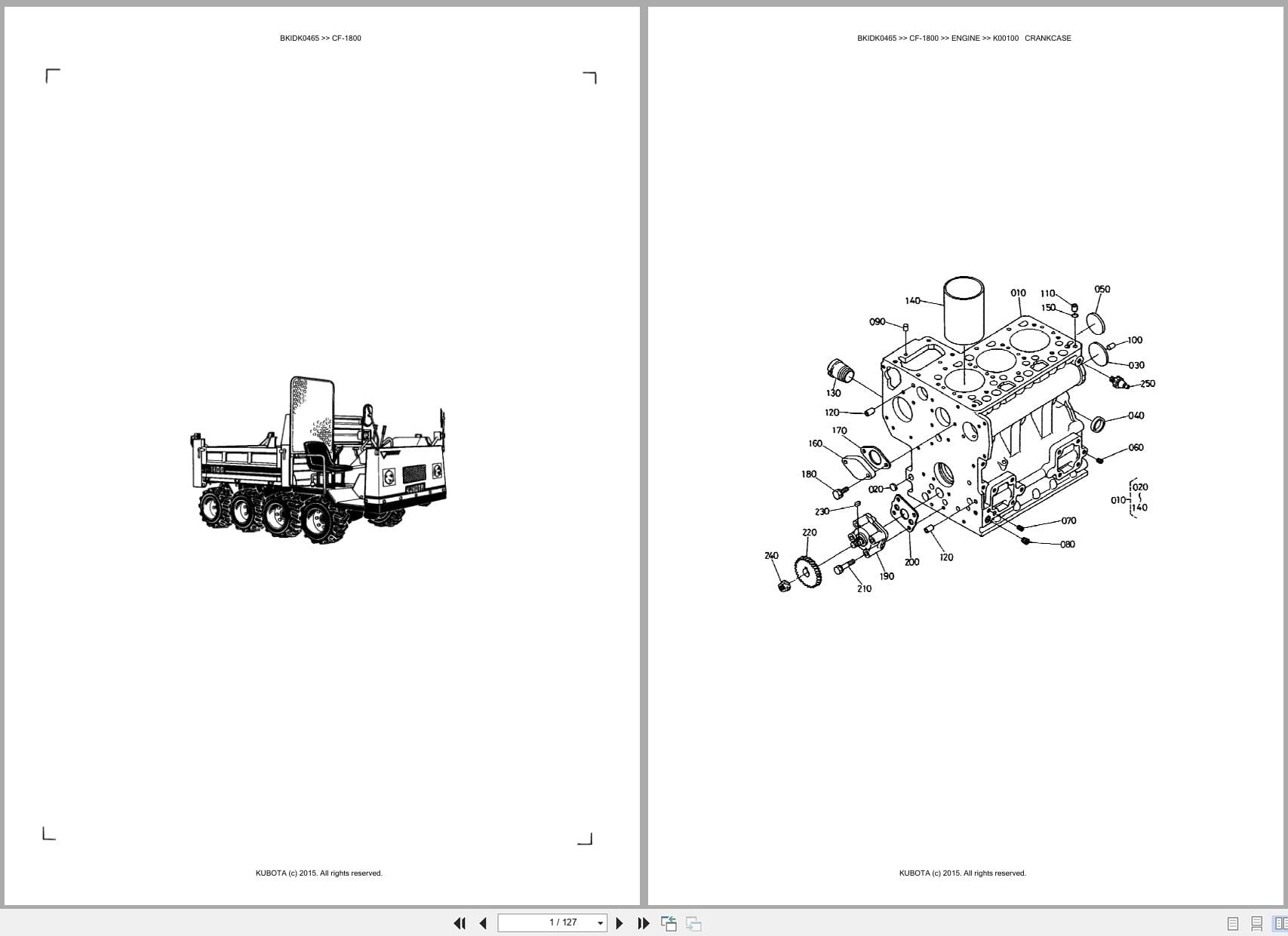 Kubota Tractor CF 1800 Australia Parts Catalog (1)