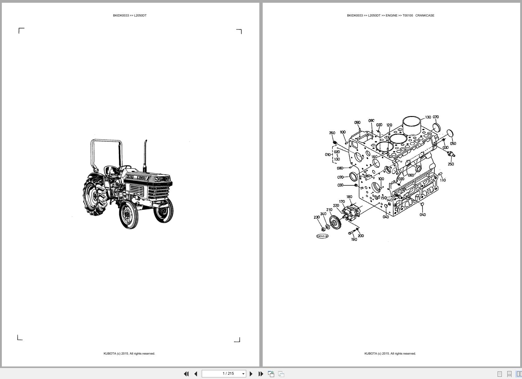 Kubota Tractor L2050DT Australia Parts Catalog (1)