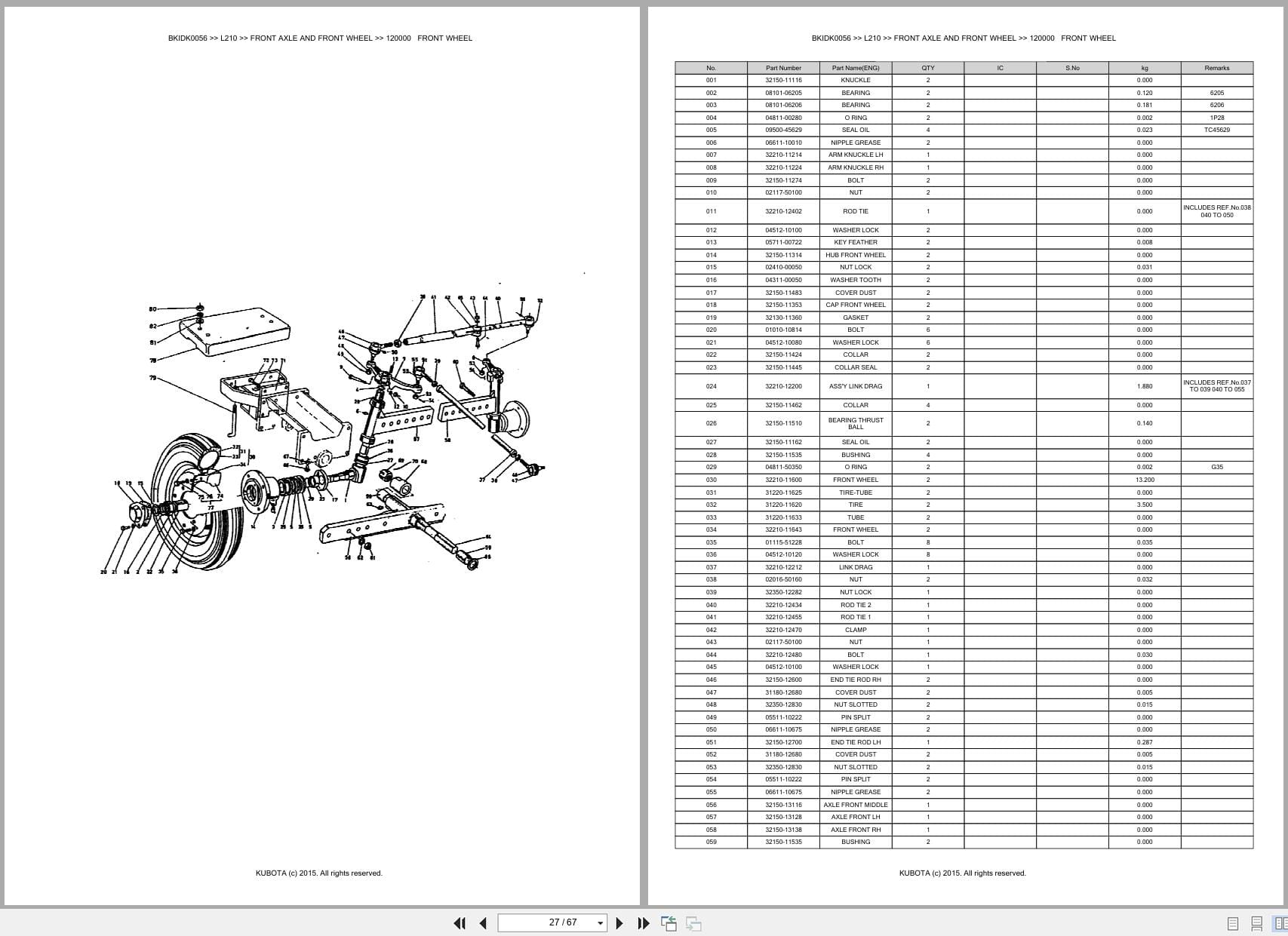 Kubota Tractor L210 Australia Parts Catalog (2)