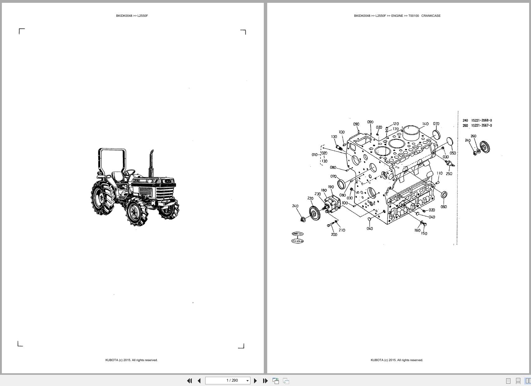 Kubota Tractor L2550F Australia Parts Catalog (1)