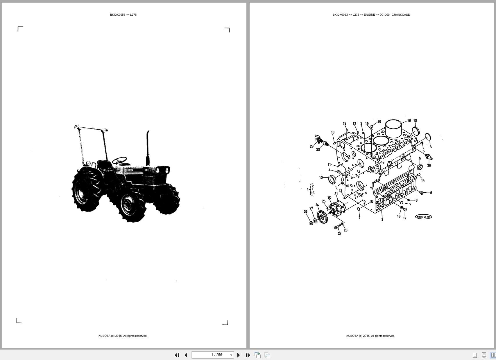 Kubota Tractor L275 Australia Parts Catalog (1)