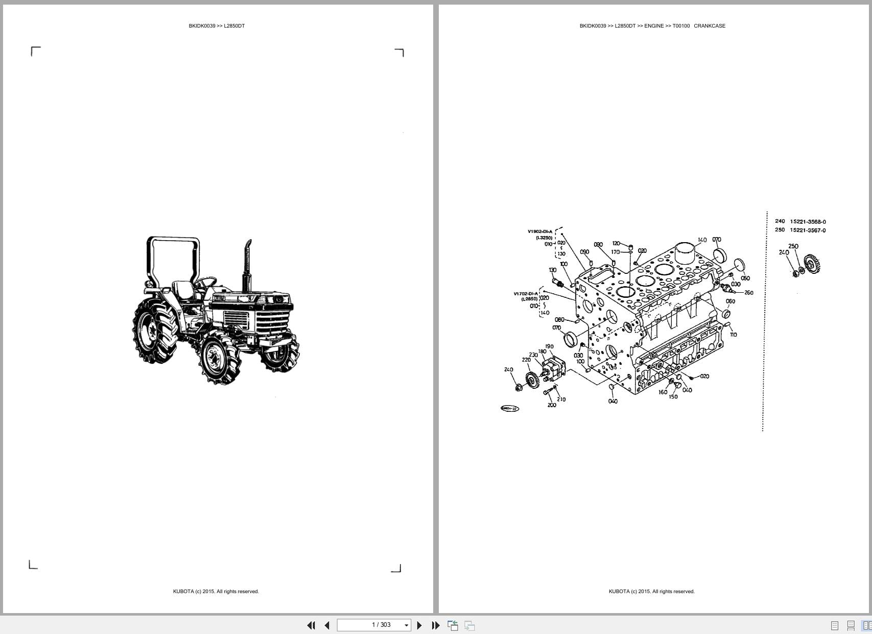 Kubota Tractor L2850DT Australia Parts Catalog (1)