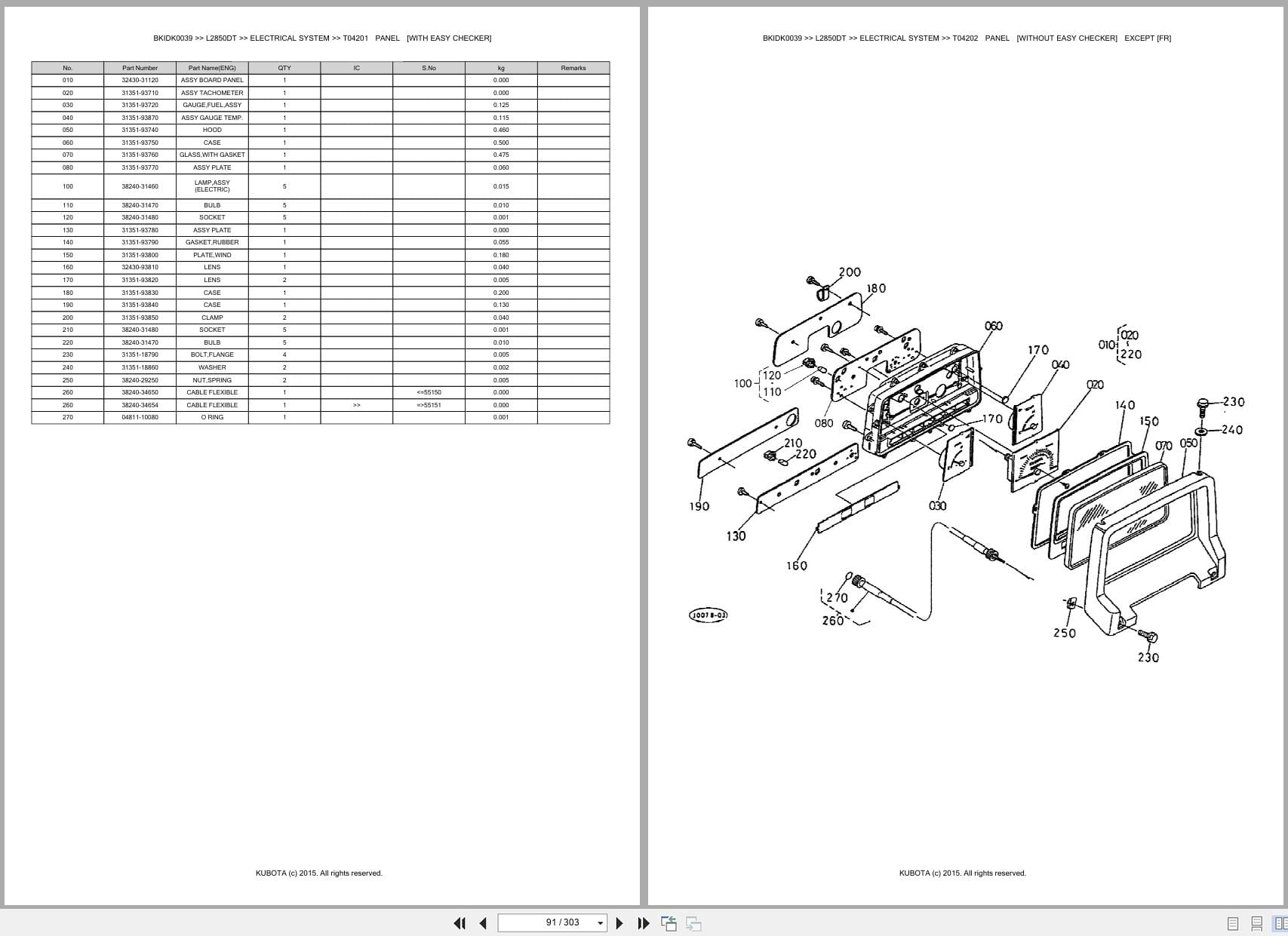 Kubota Tractor L2850DT Australia Parts Catalog (2)