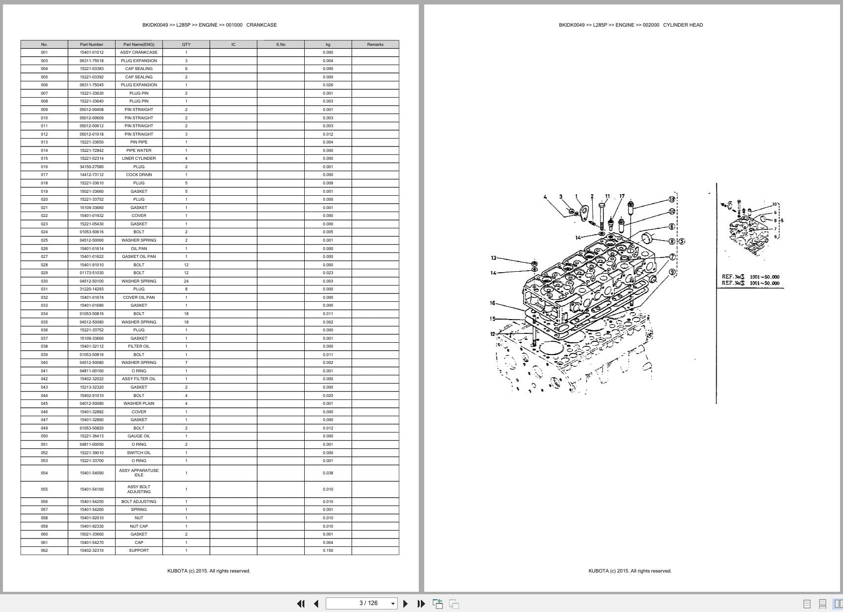 Kubota Tractor L285P Australia Parts Catalog (2)