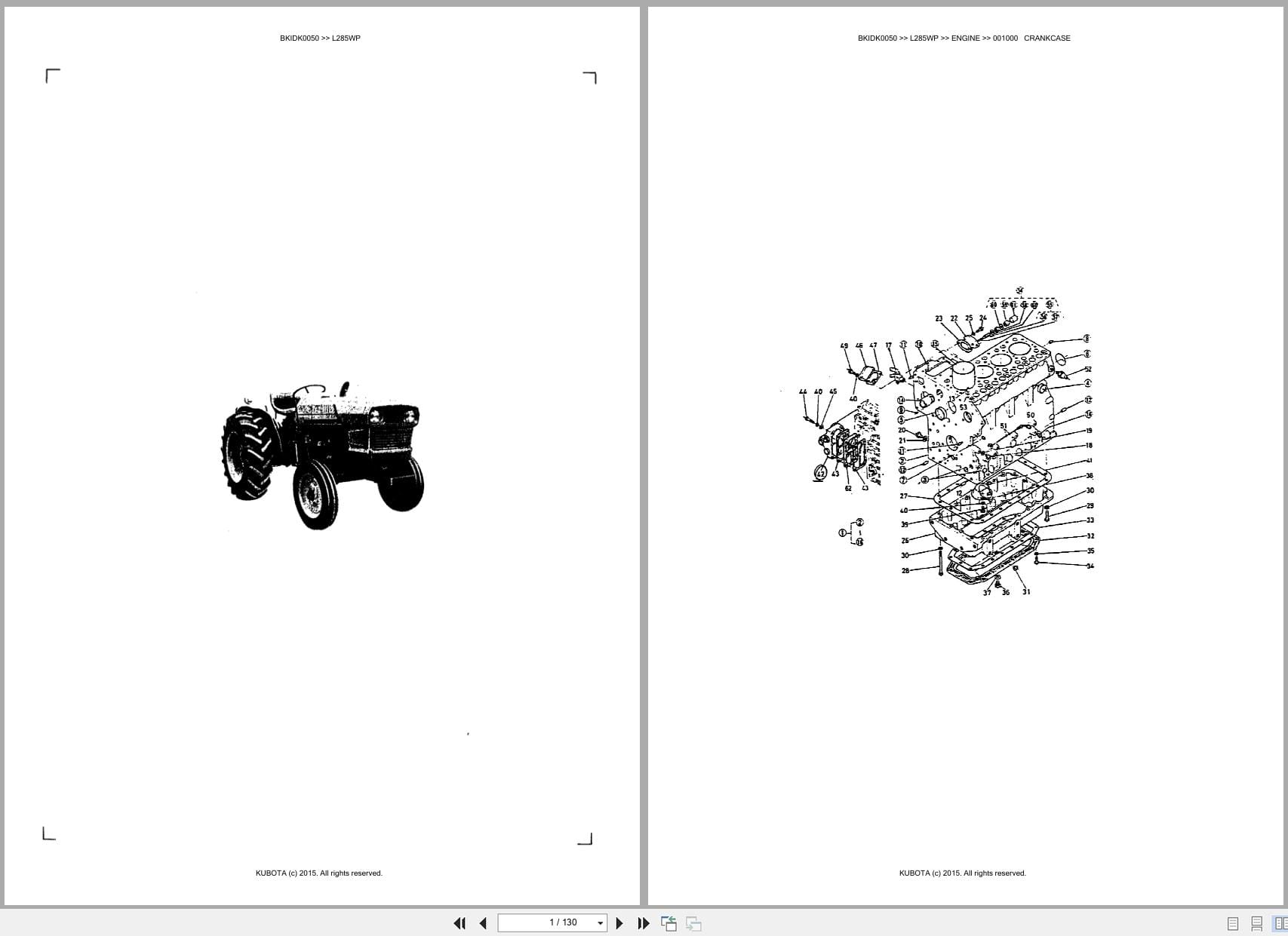 Kubota Tractor L285WP Australia Parts Catalog (1)