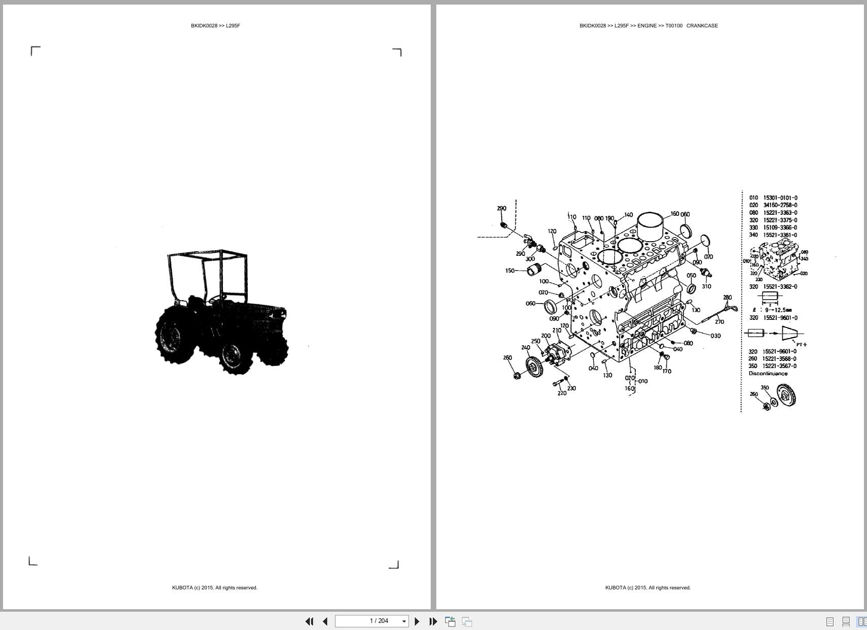 Kubota Tractor L295F Australia Parts Catalog (1)
