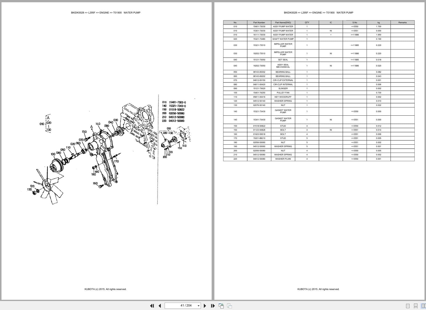 Kubota Tractor L295F Australia Parts Catalog (2)