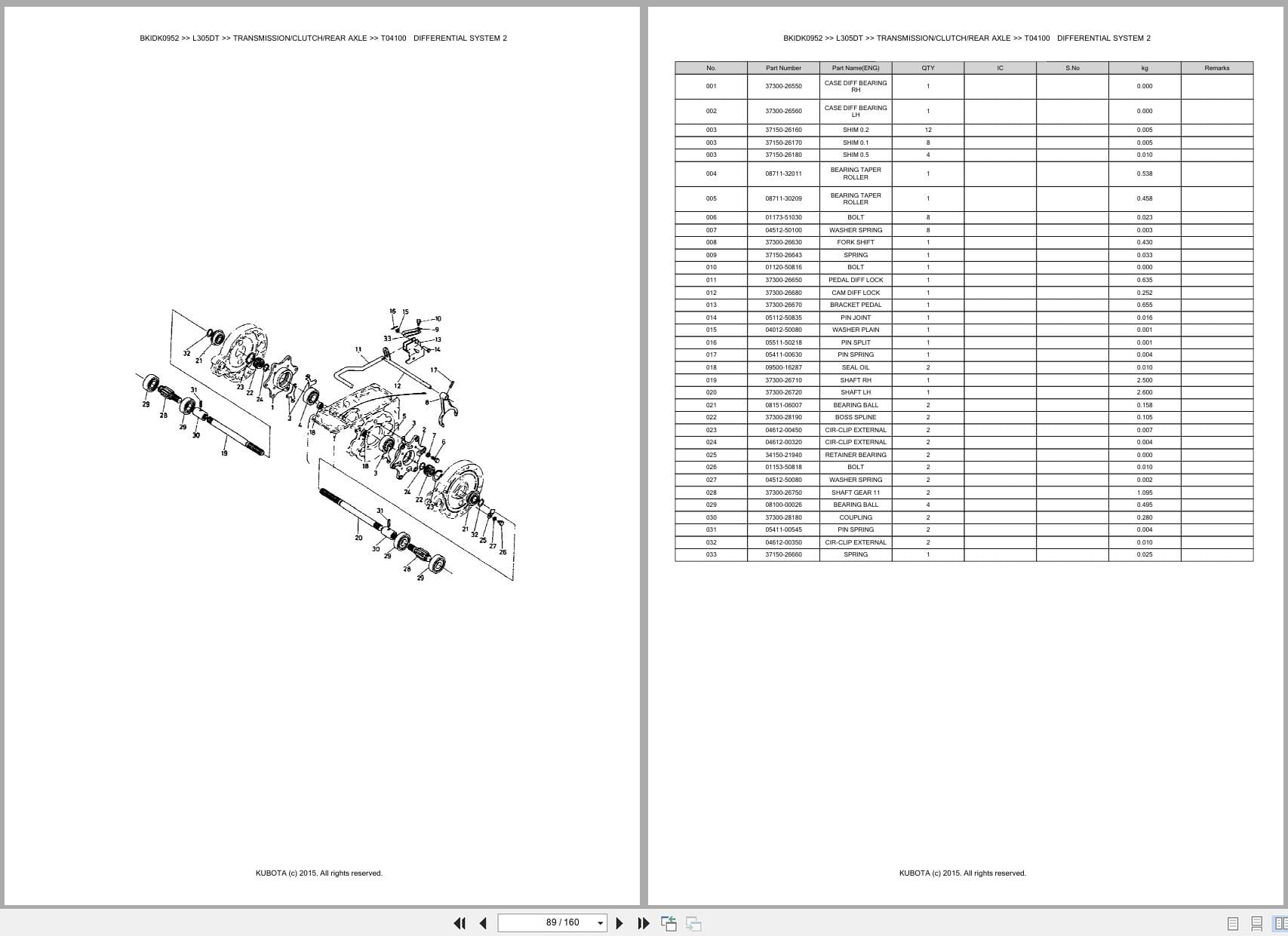 Kubota Tractor L305DT Australia Parts Catalog (2)