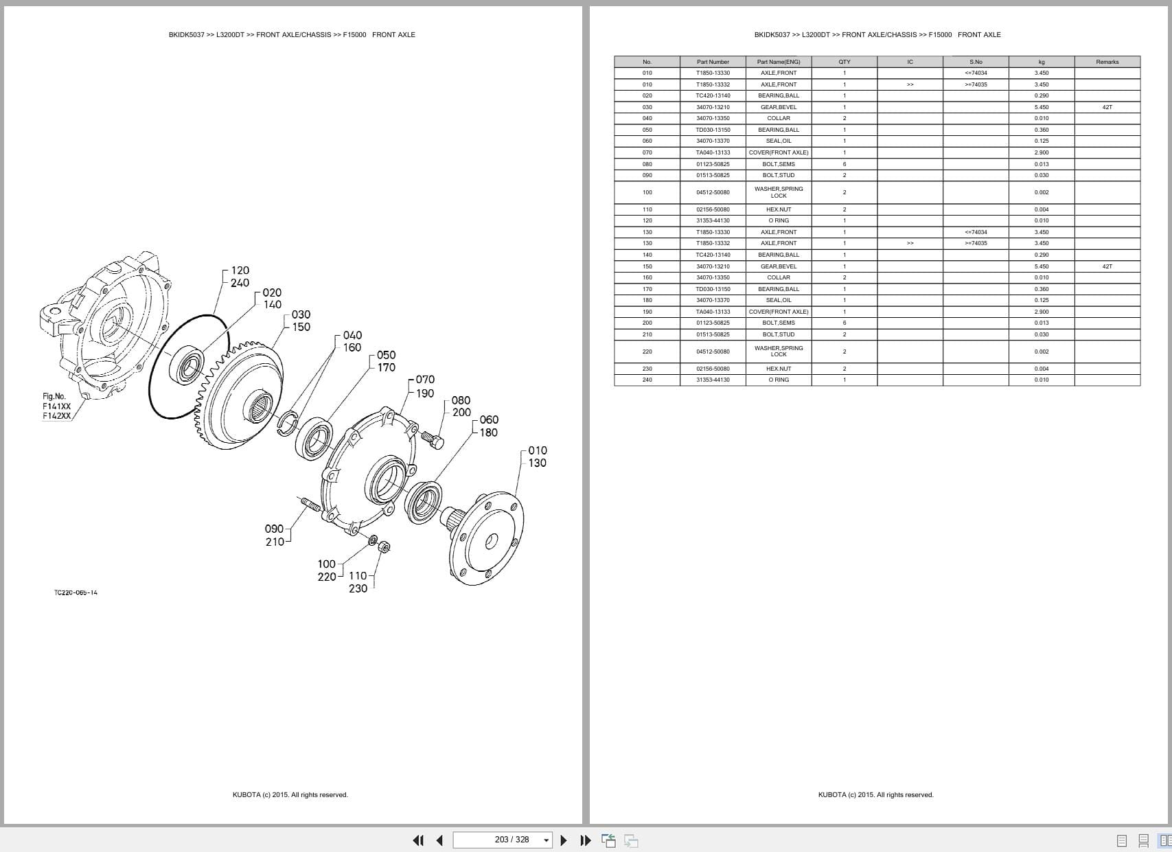 Kubota Tractor L3200DT Australia Parts Catalog (2)