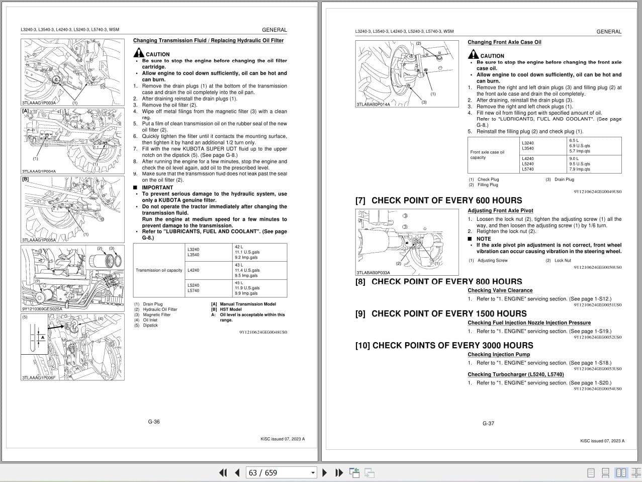 Kubota Tractor L3240 3 to L5740 3 Workshop Manual 9Y111 06242 (2)