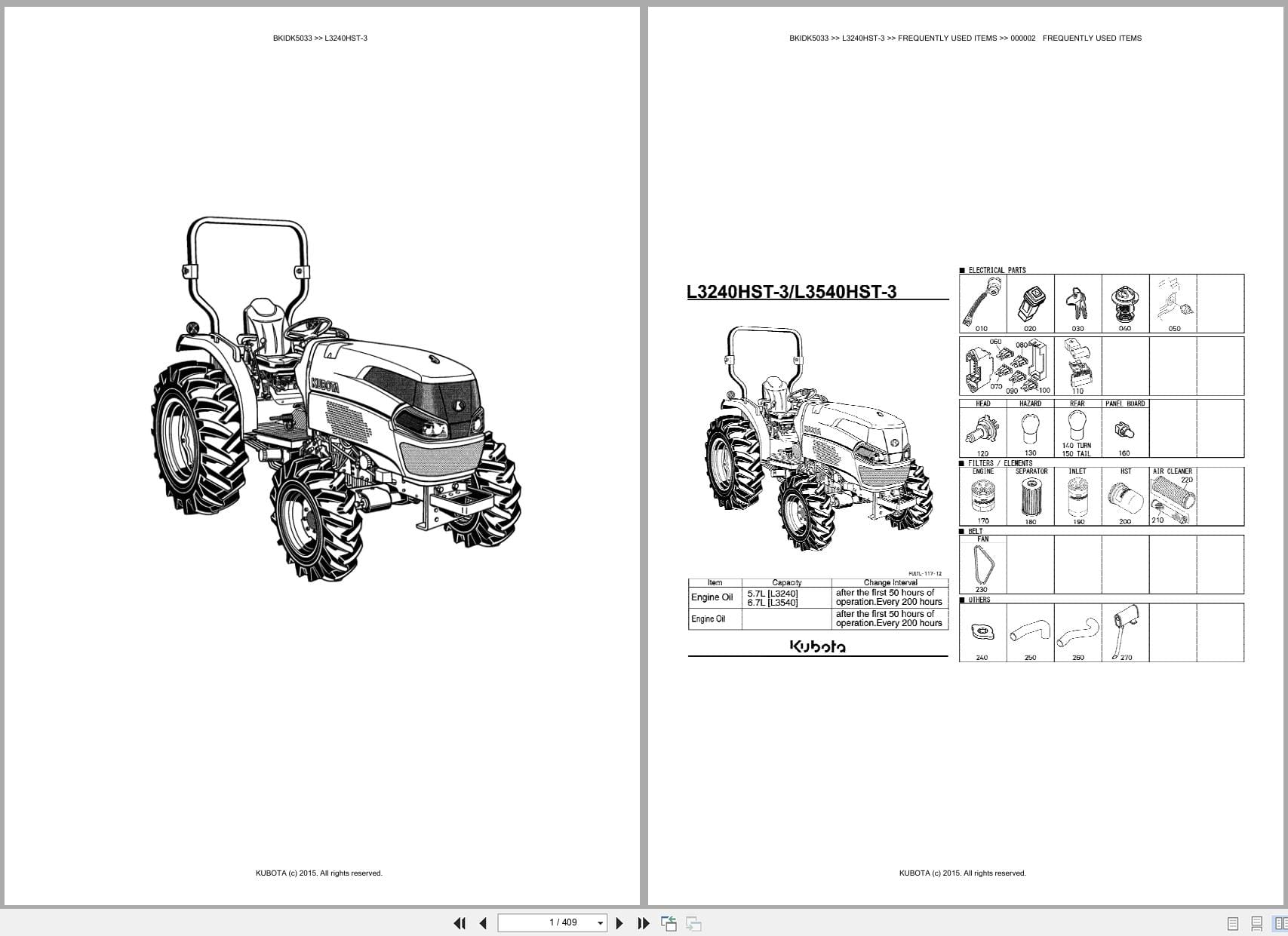 Kubota Tractor L3240HST 3 Australia Parts Catalog (1)