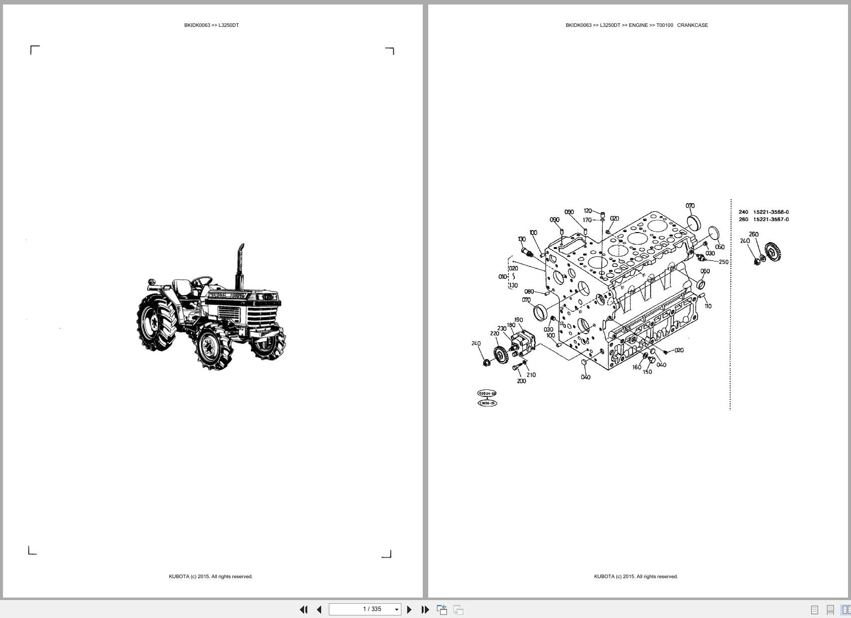 Kubota Tractor L3250DT Australia Parts Catalog (1)
