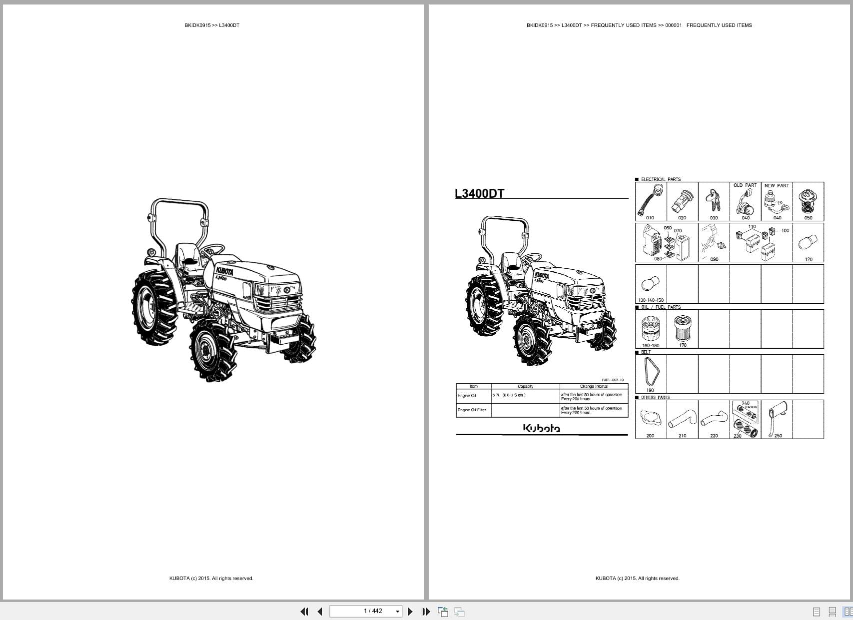 Kubota Tractor L3400DT Australia Parts Catalog (1)