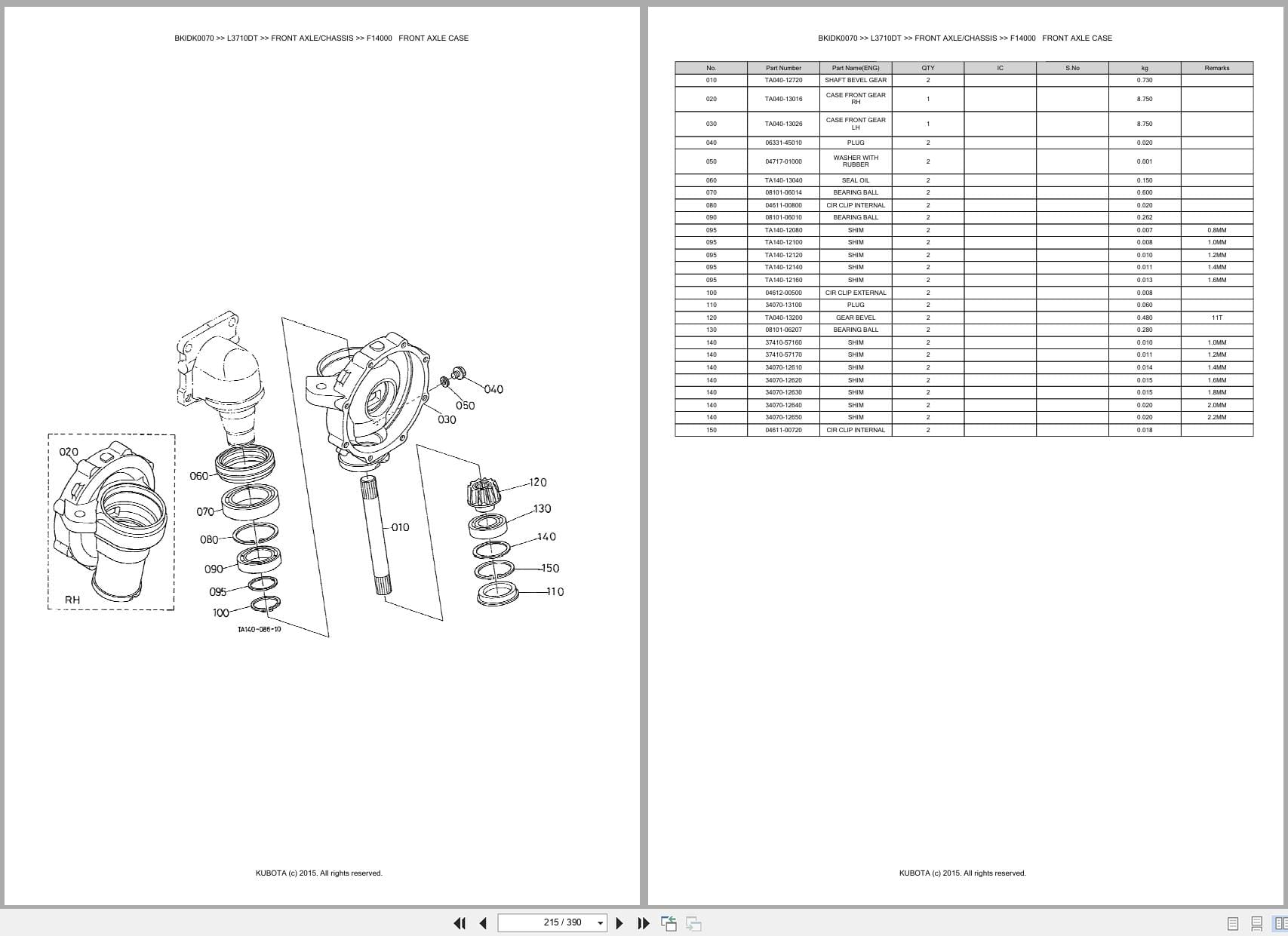 Kubota Tractor L3710DT Australia Parts Catalog (2)