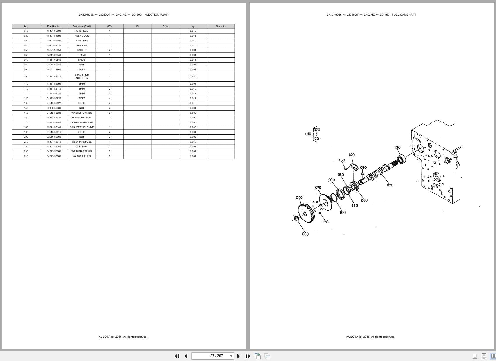 Kubota Tractor L3750DT Australia Parts Catalog (2)