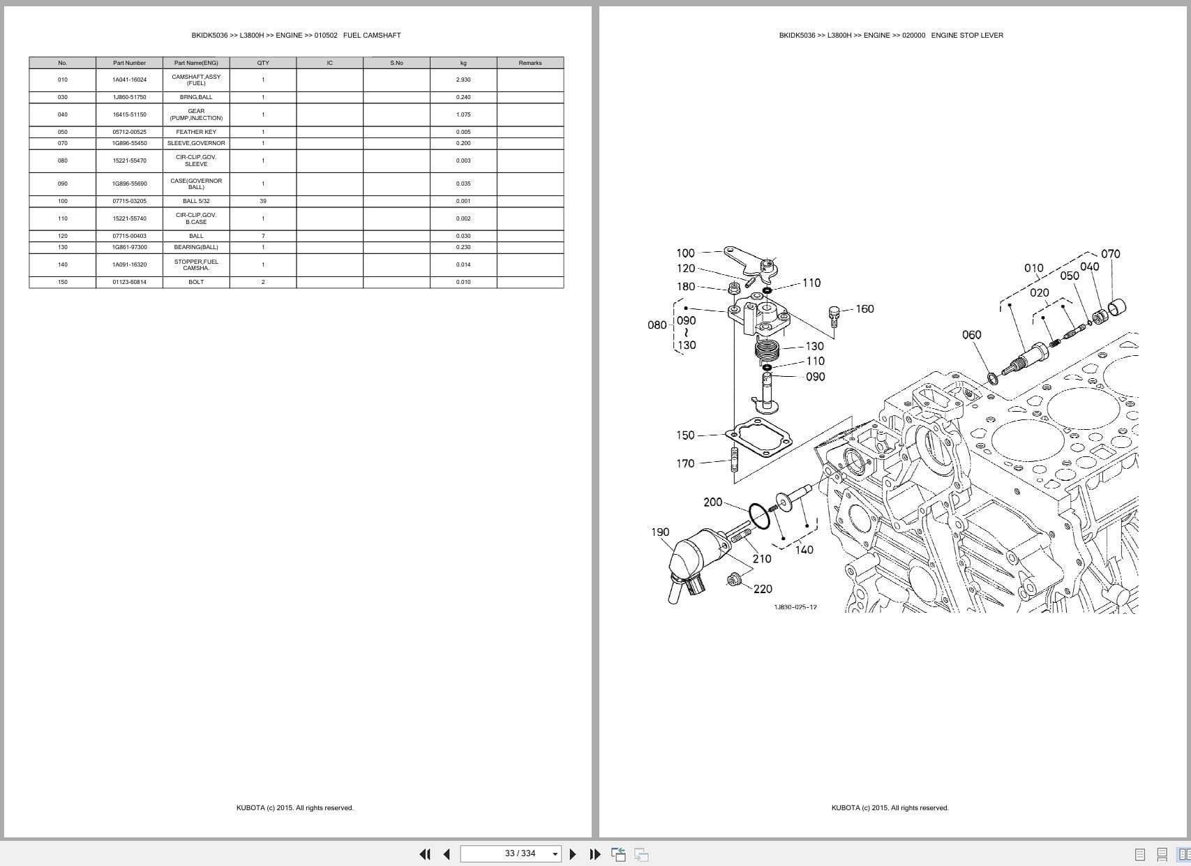 Kubota Tractor L3800H Australia Parts Catalog (2)
