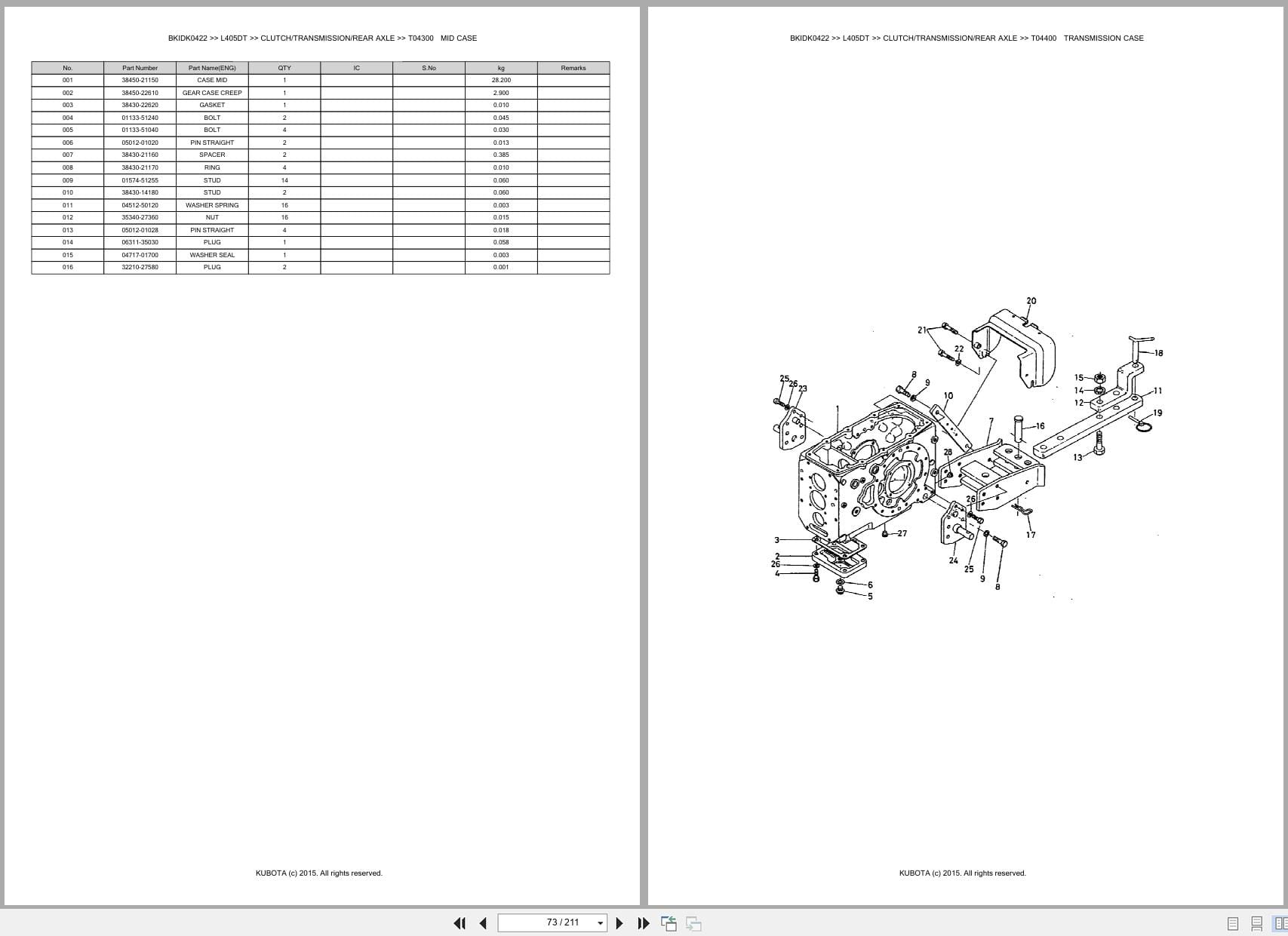 Kubota Tractor L405DT Australia Parts Catalog (2)