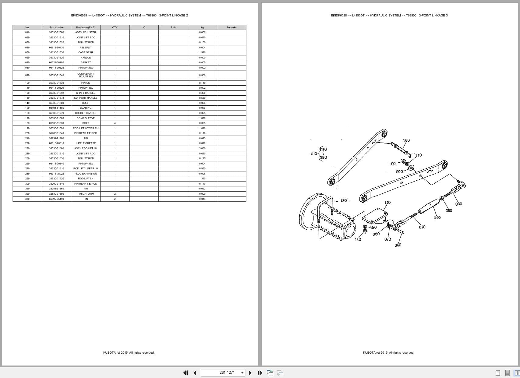 Kubota Tractor L4150DT Australia Parts Catalog (2)
