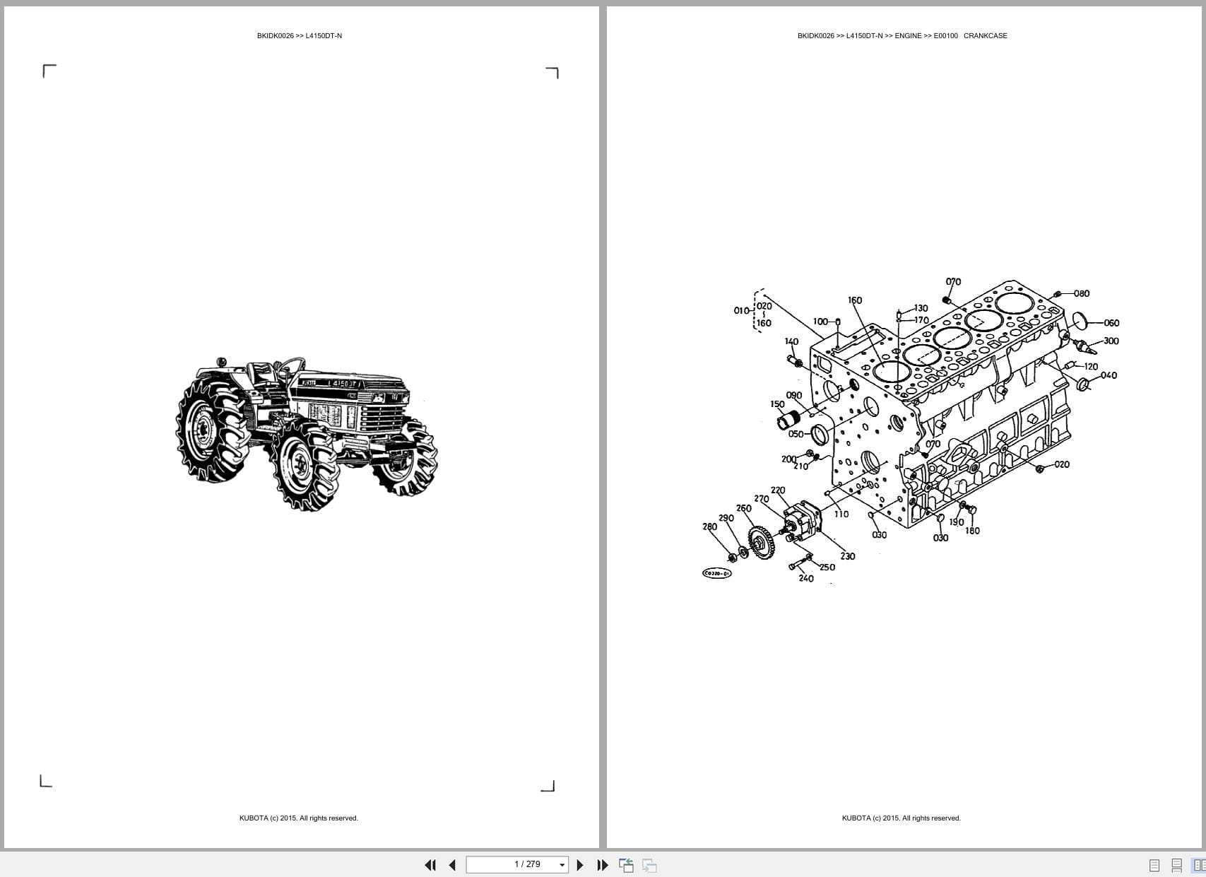Kubota Tractor L4150DT N Australia Parts Catalog (1)