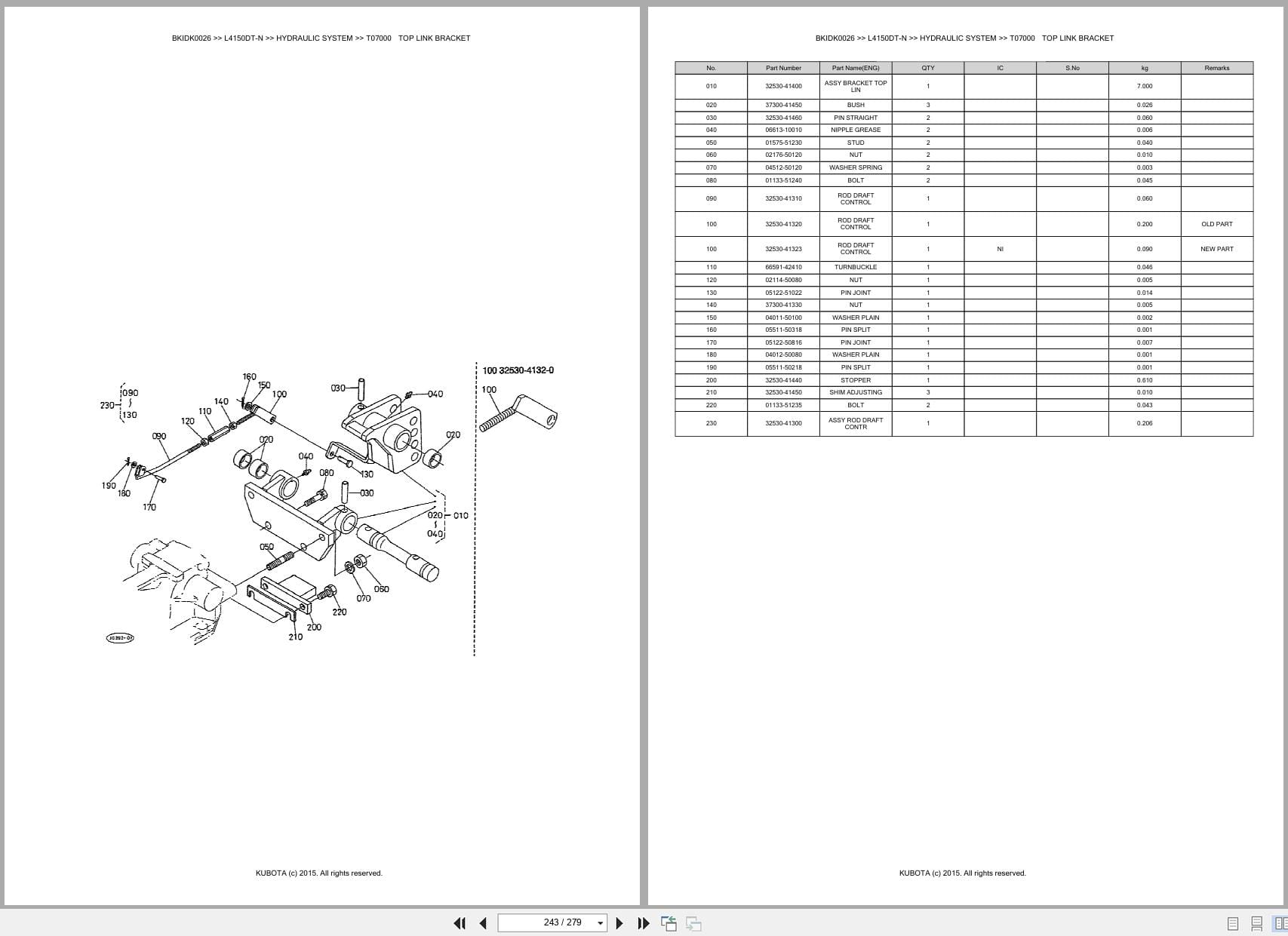 Kubota Tractor L4150DT N Australia Parts Catalog (2)