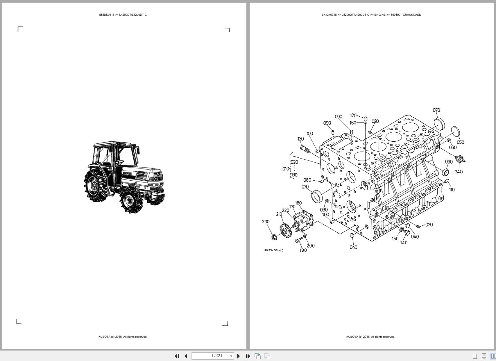 Kubota Tractor L4200DT L4200DT C Australia Parts Catalog (1)