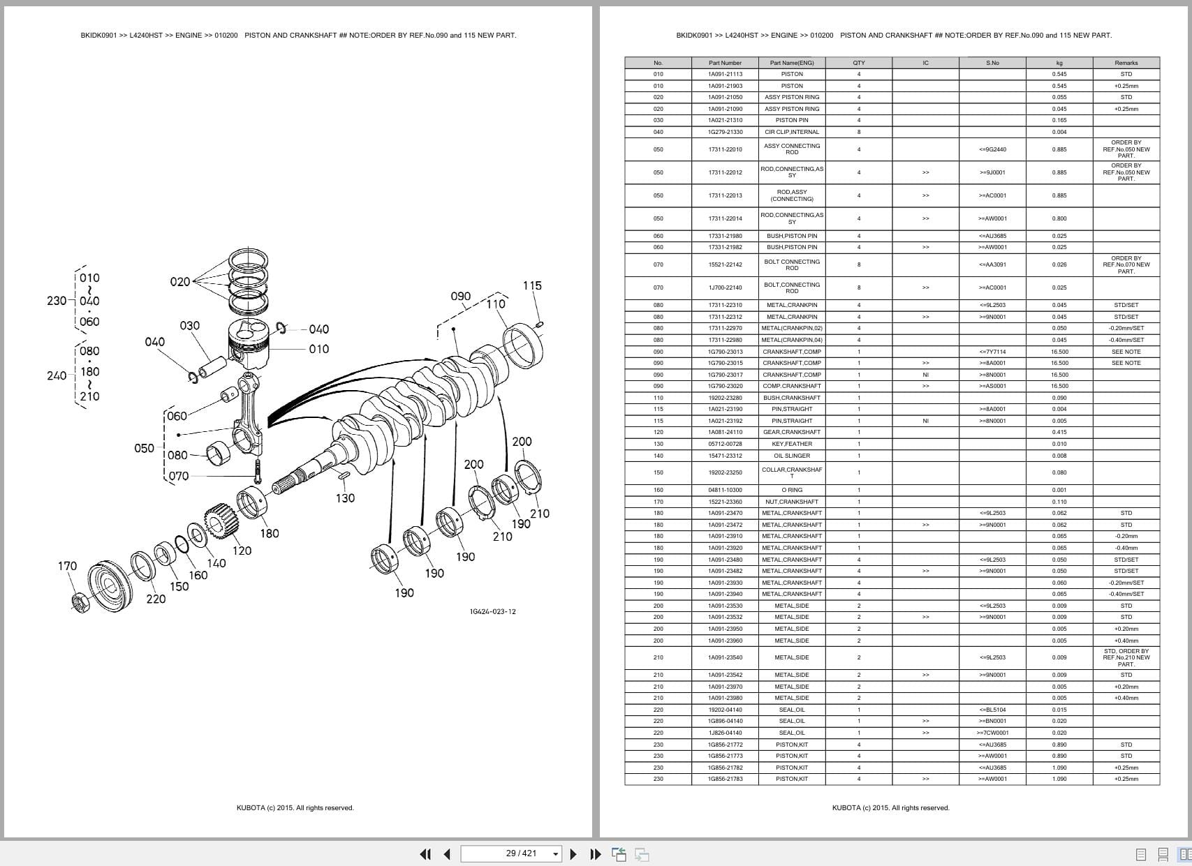 Kubota Tractor L4240HST Australia Parts Catalog (2)