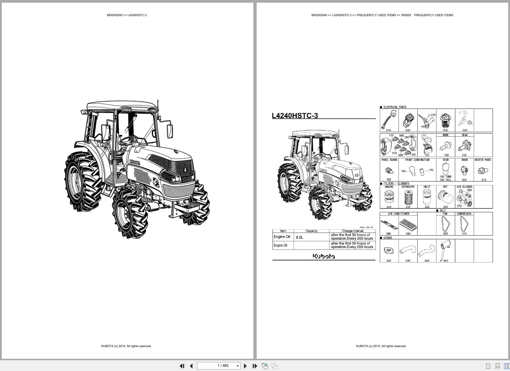 Kubota Tractor L4240HSTC 3 Australia Parts Catalog (1)