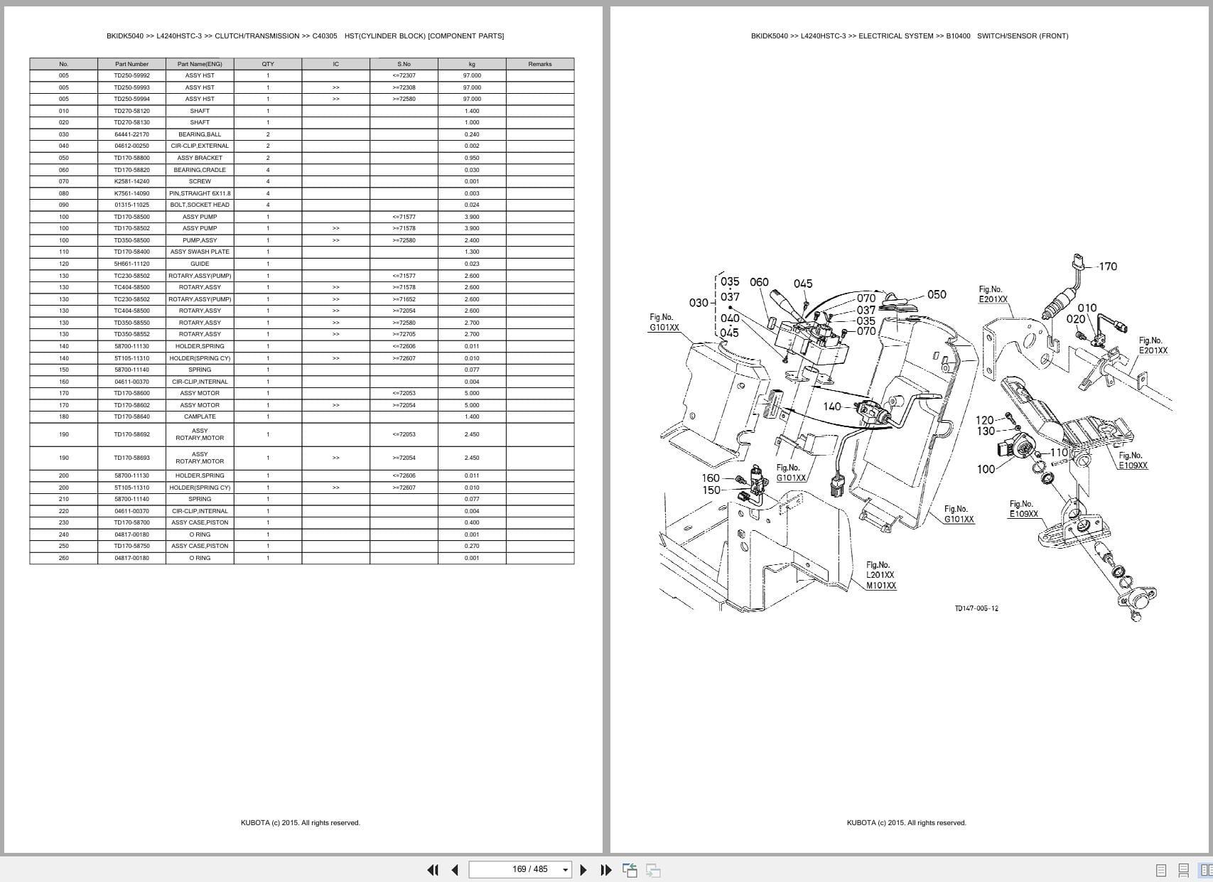 Kubota Tractor L4240HSTC 3 Australia Parts Catalog (2)