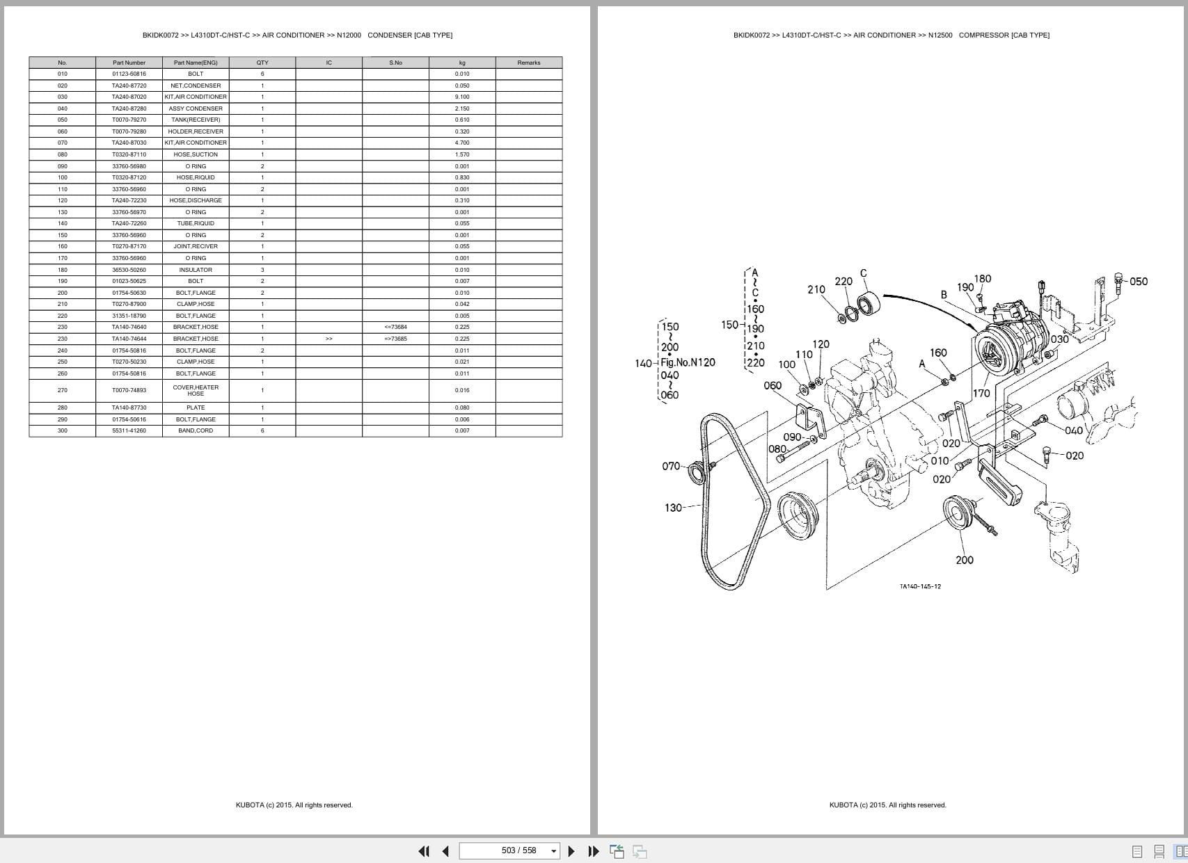 Kubota Tractor L4310DT C L4310HST C Australia Parts Catalog (2)